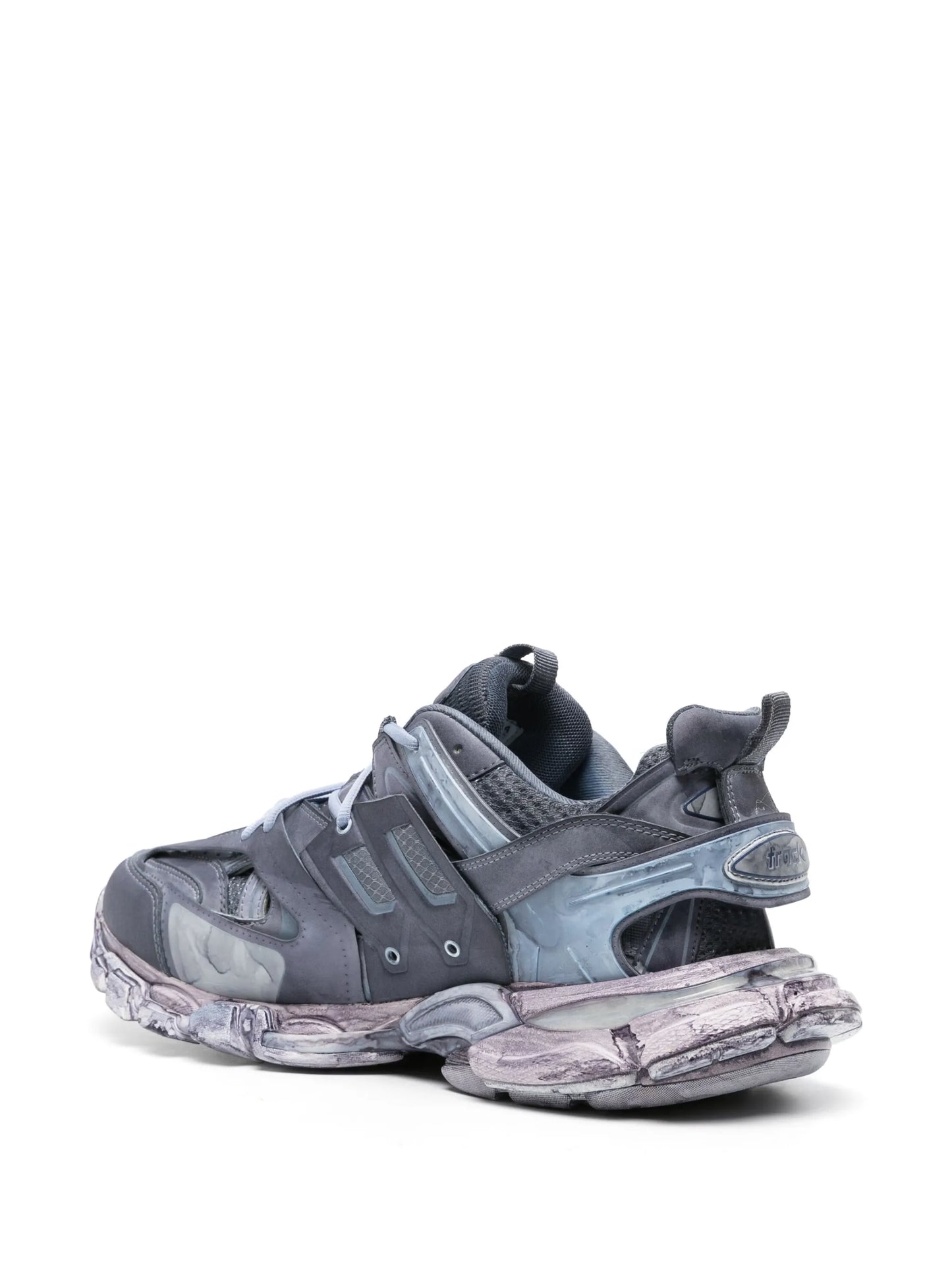 Track distressed sneakers