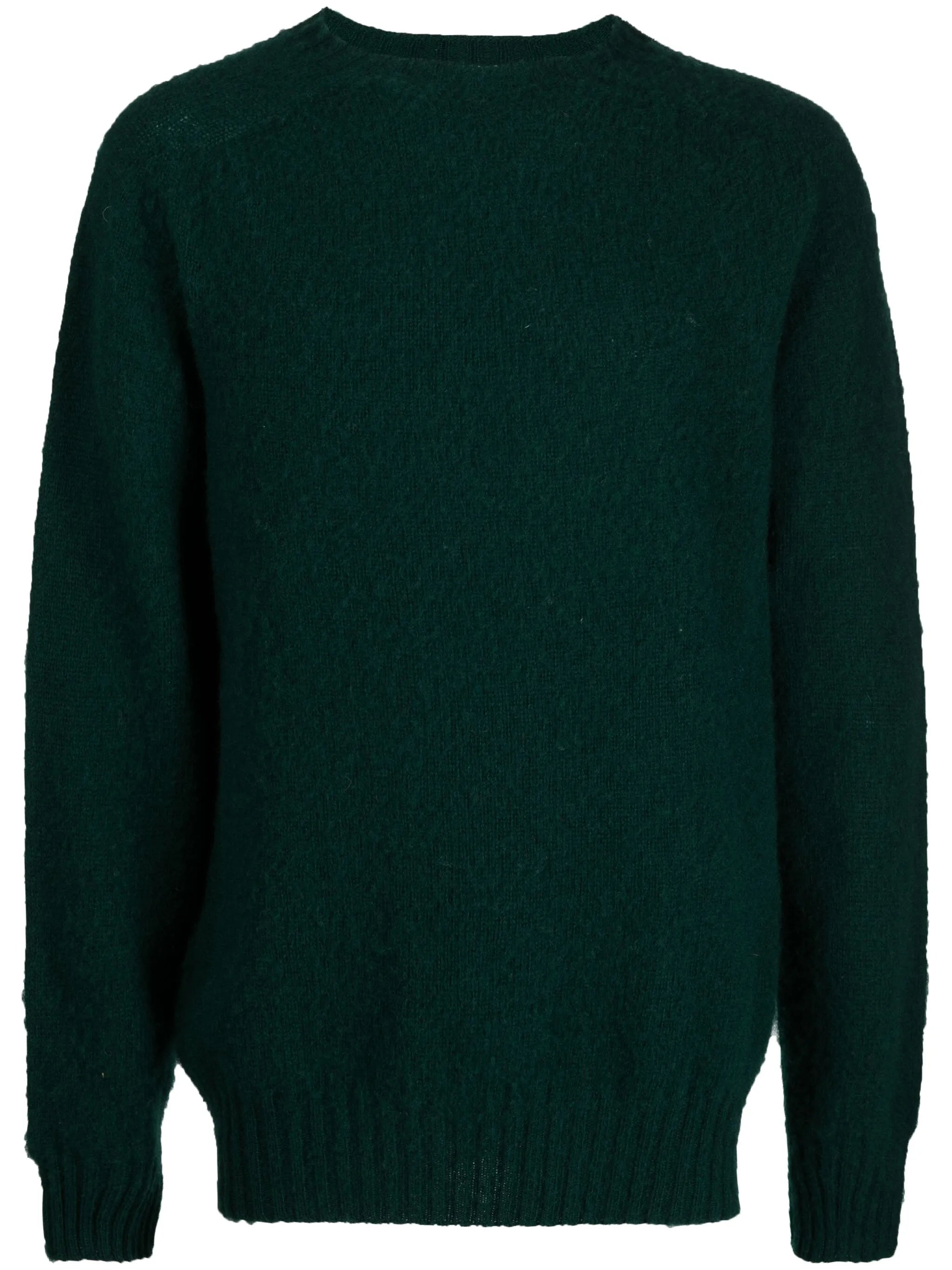 Suedehead crew-neck wool jumper