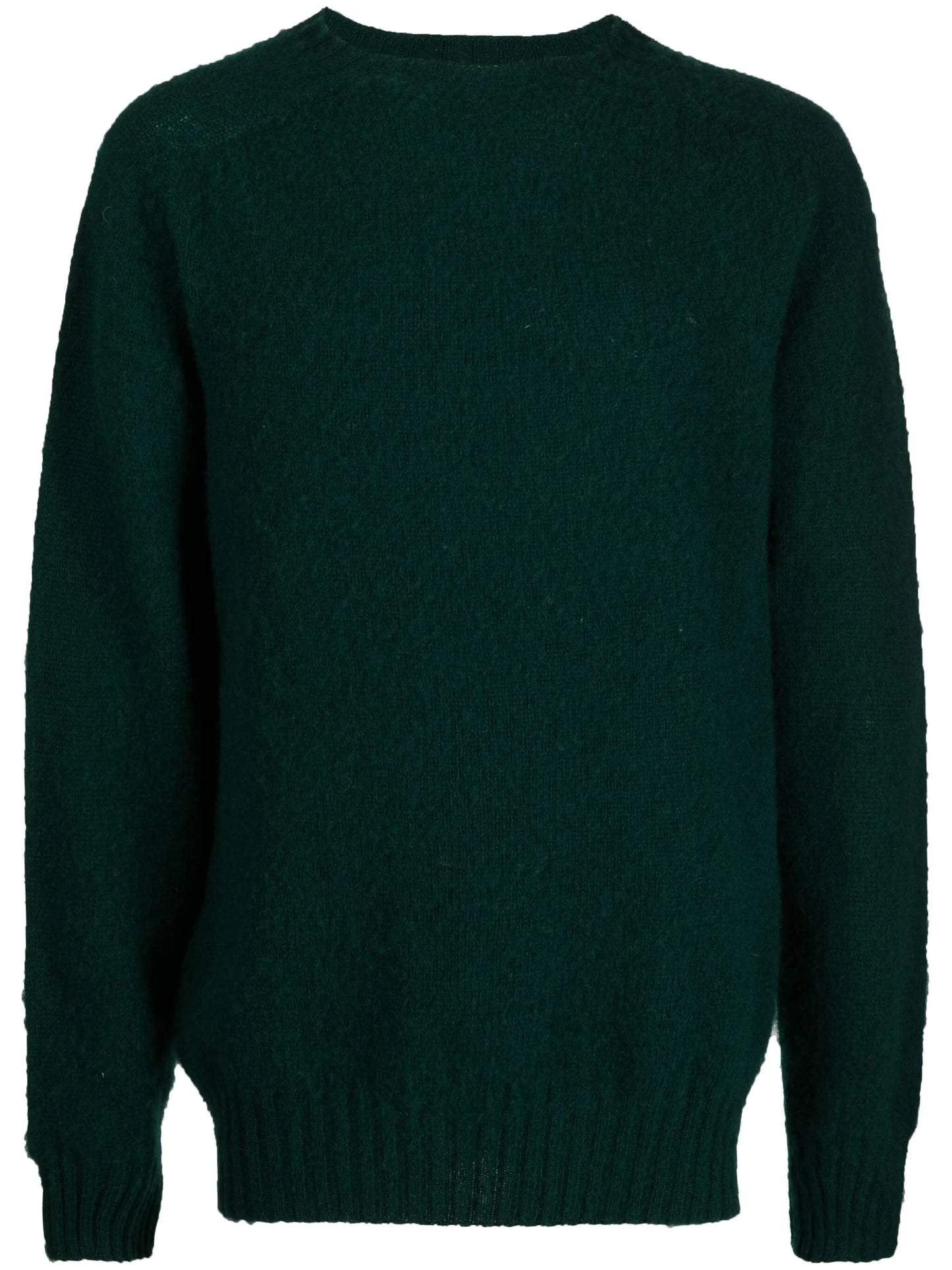Suedehead crew-neck wool jumper