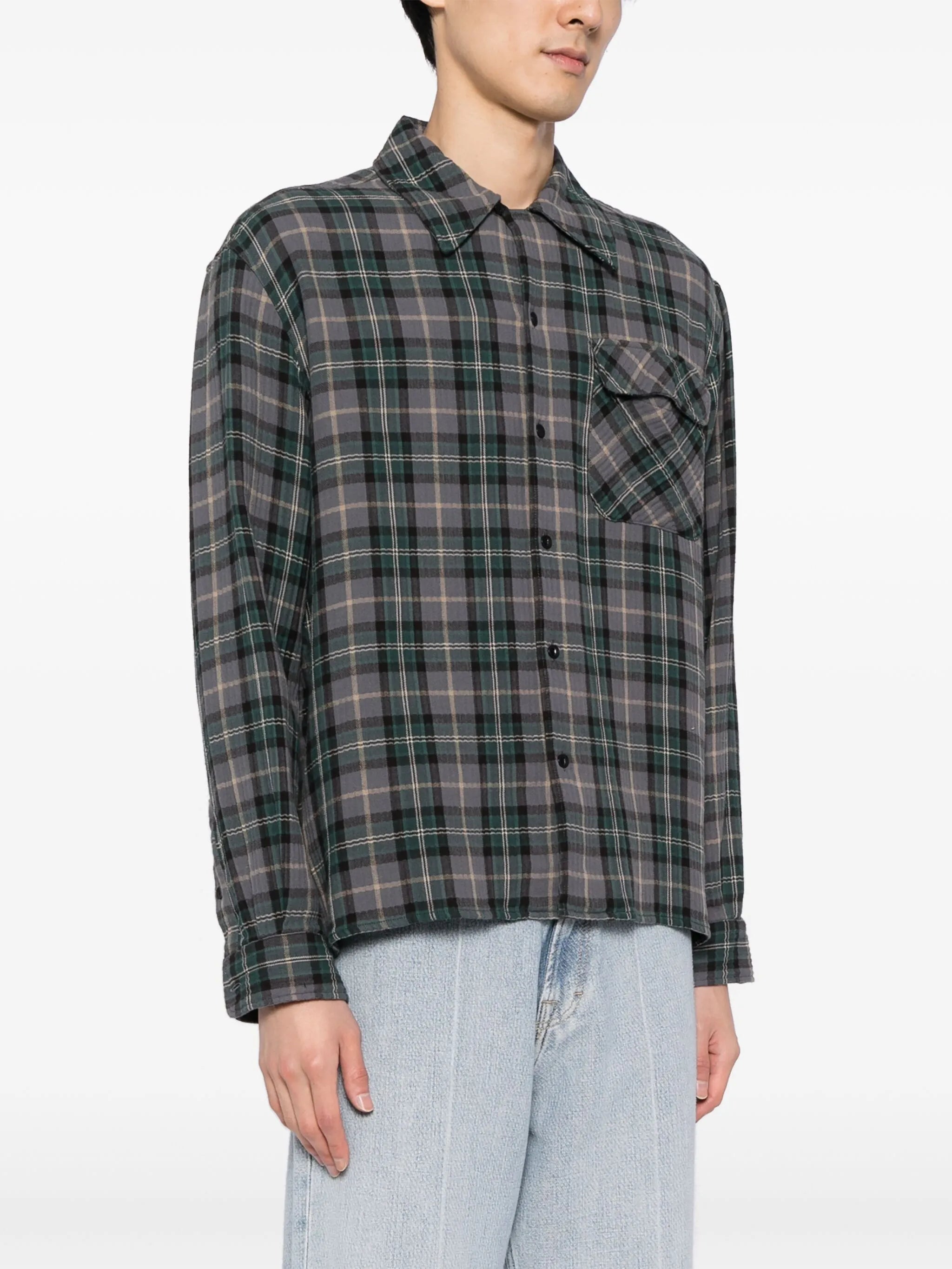 Wray check-pattern cotton shirt