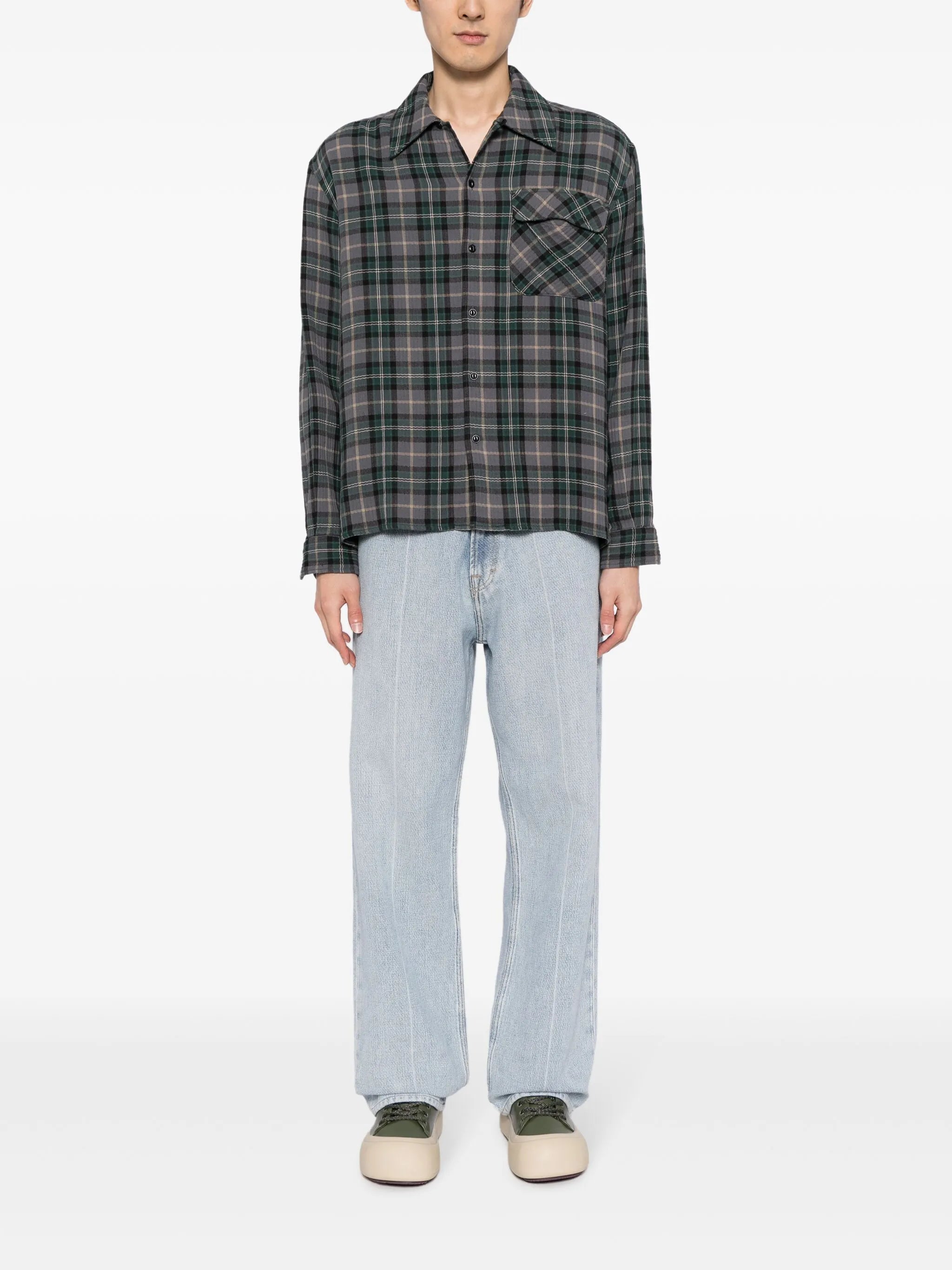 Wray check-pattern cotton shirt