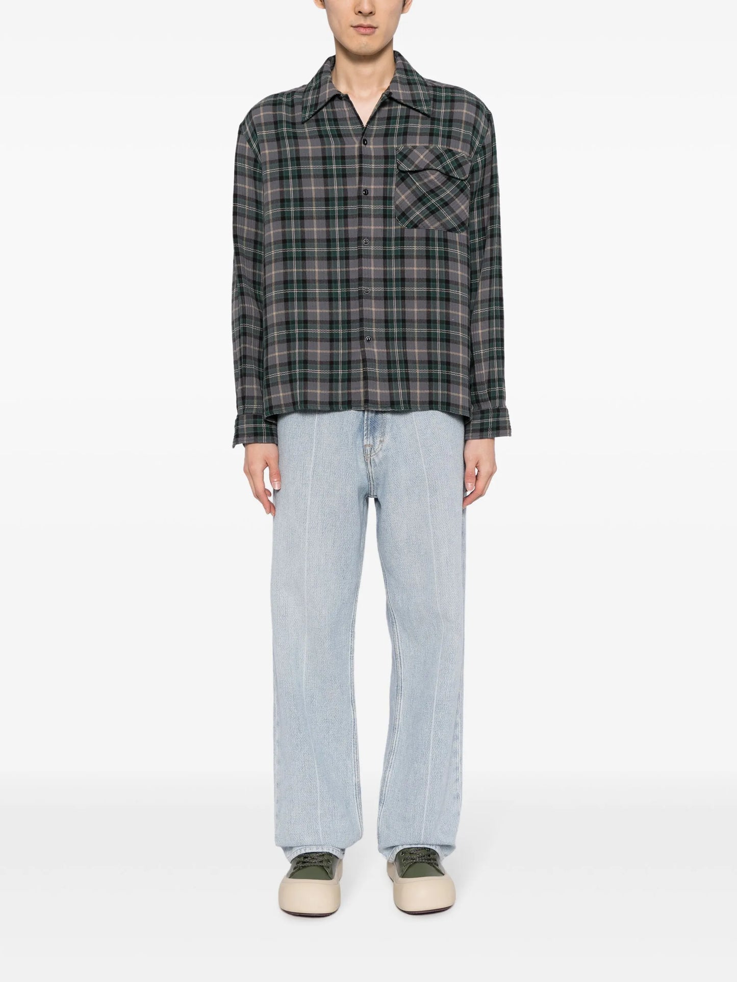 Wray check-pattern cotton shirt