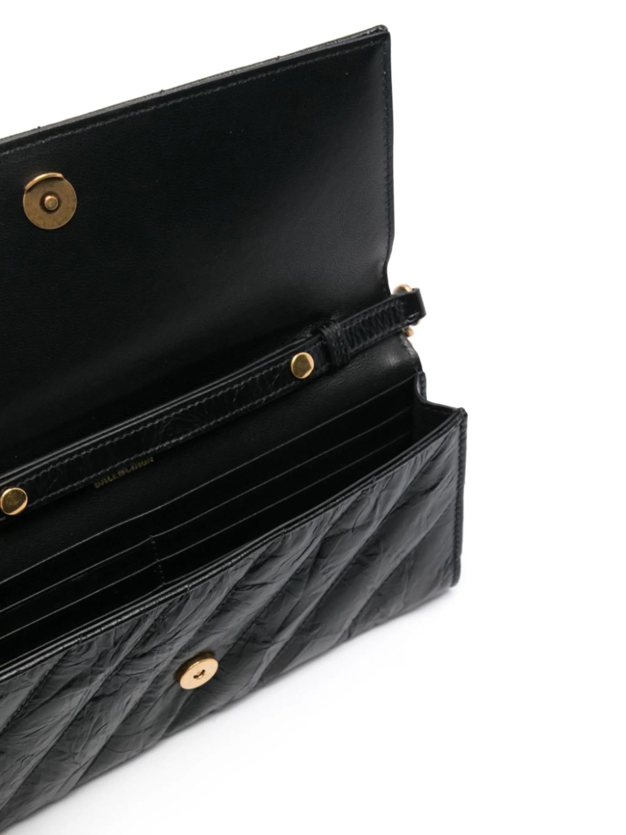 logo-plaque quilted wallet
