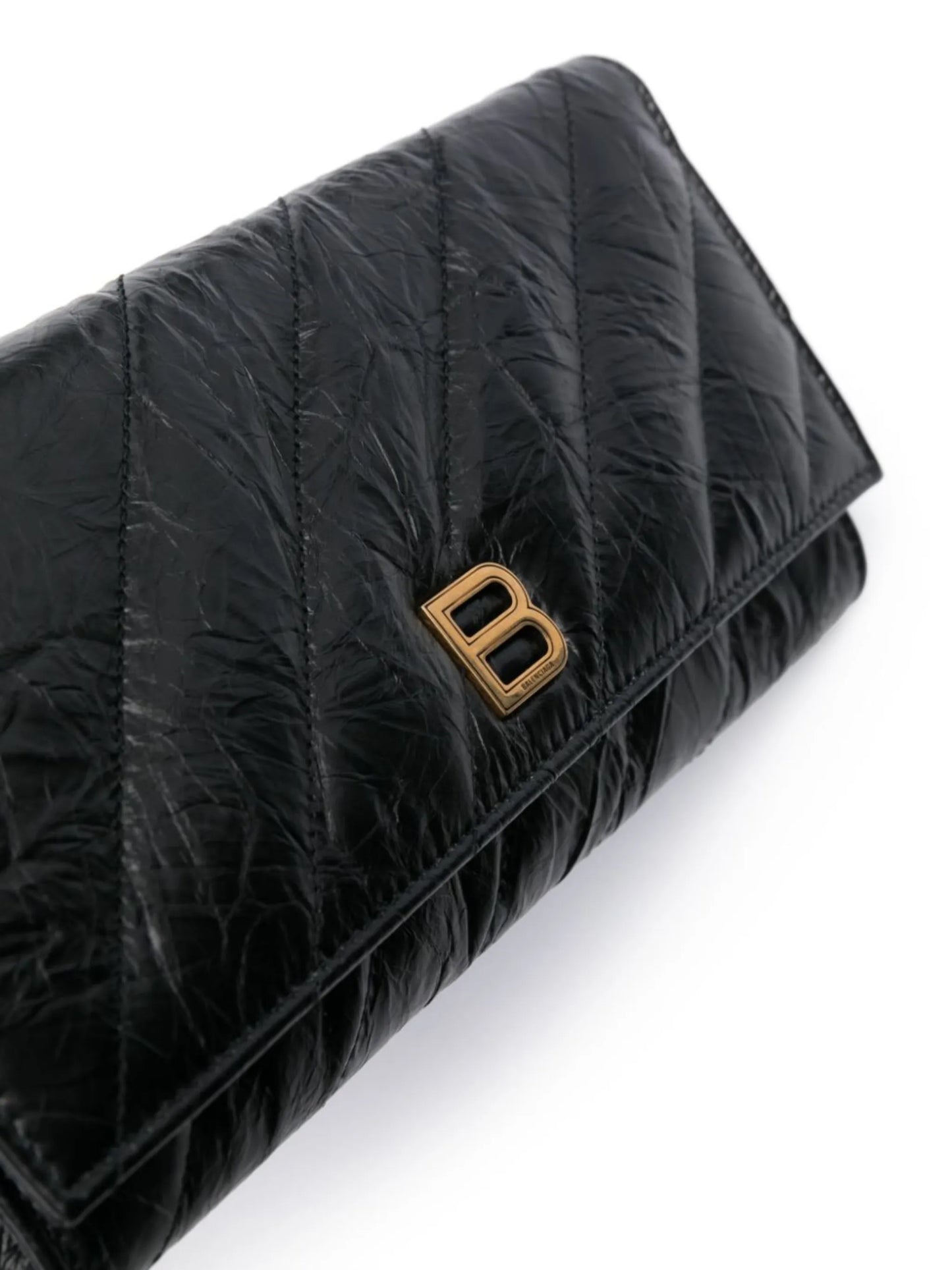 logo-plaque quilted wallet