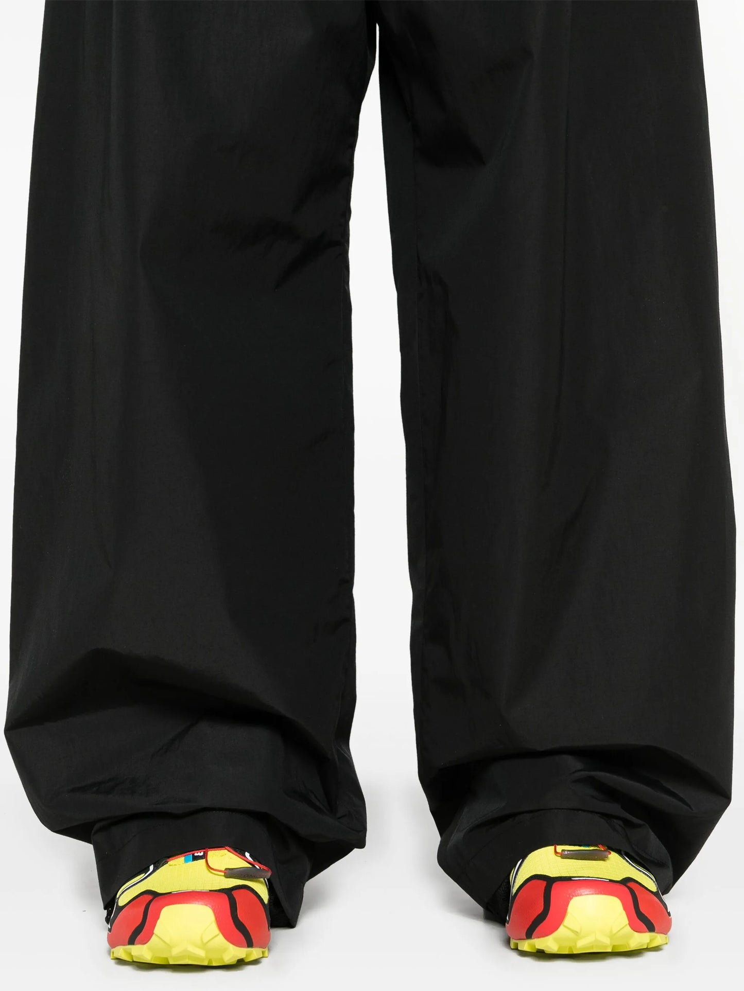 wide-leg technical poplin track pants