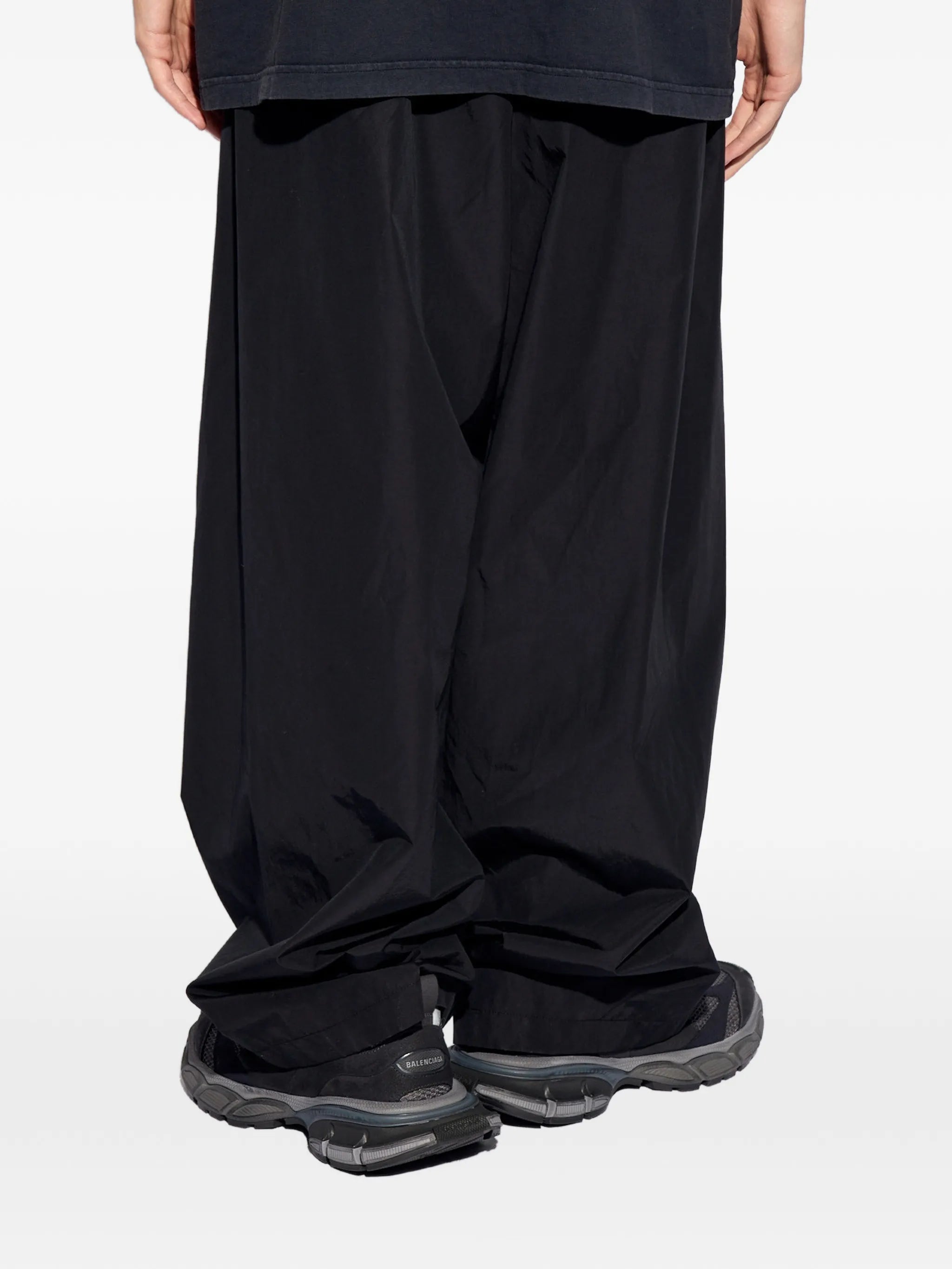 wide-leg technical poplin track pants