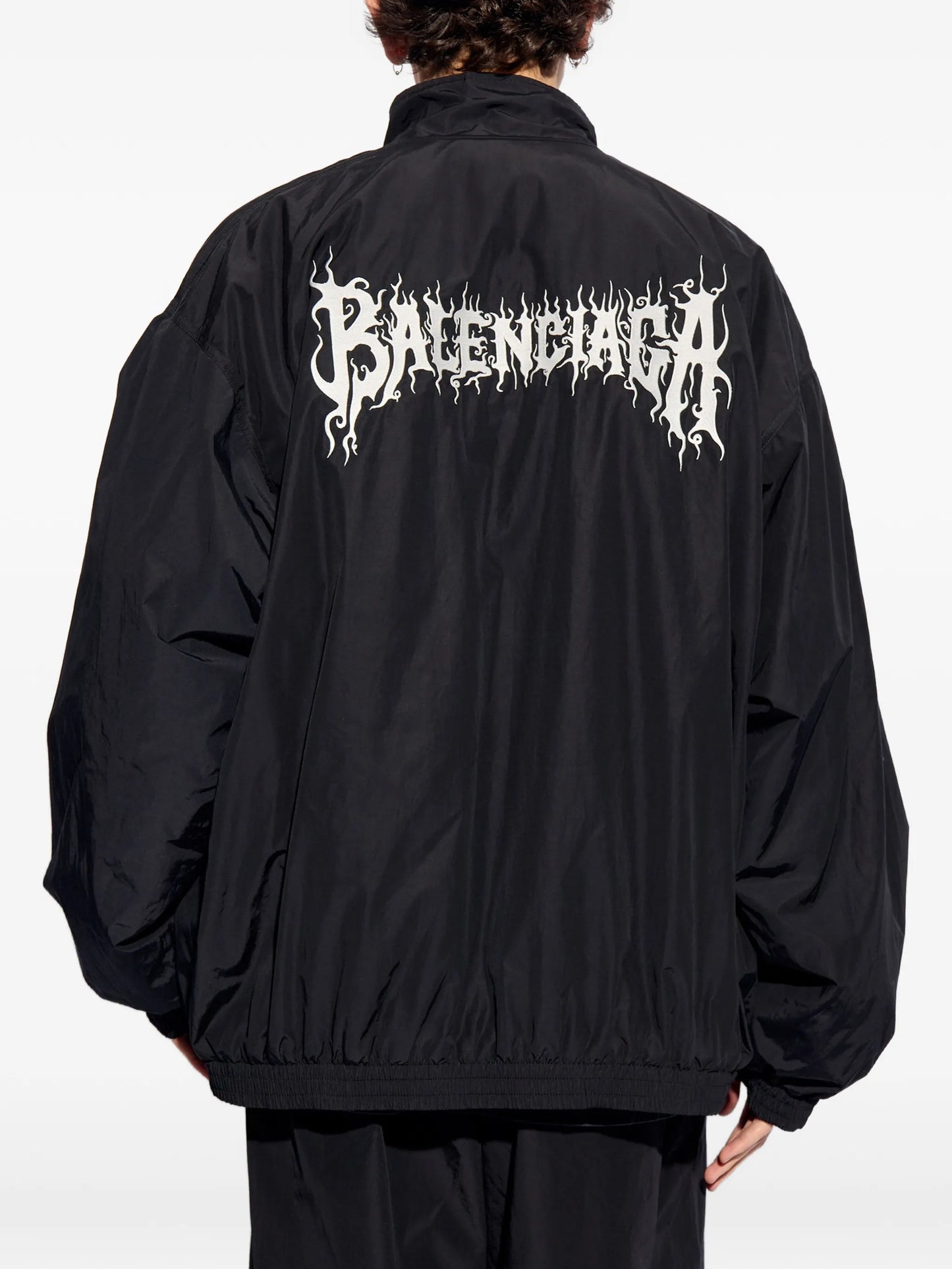 logo-embroidered bomber jacket