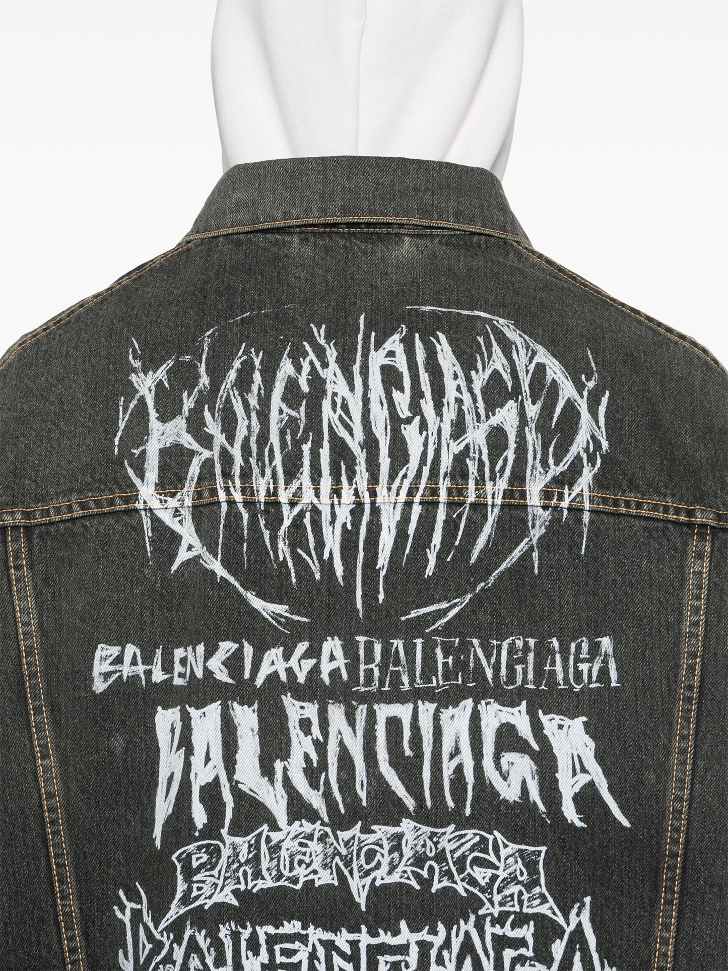 logo-print denim jacket