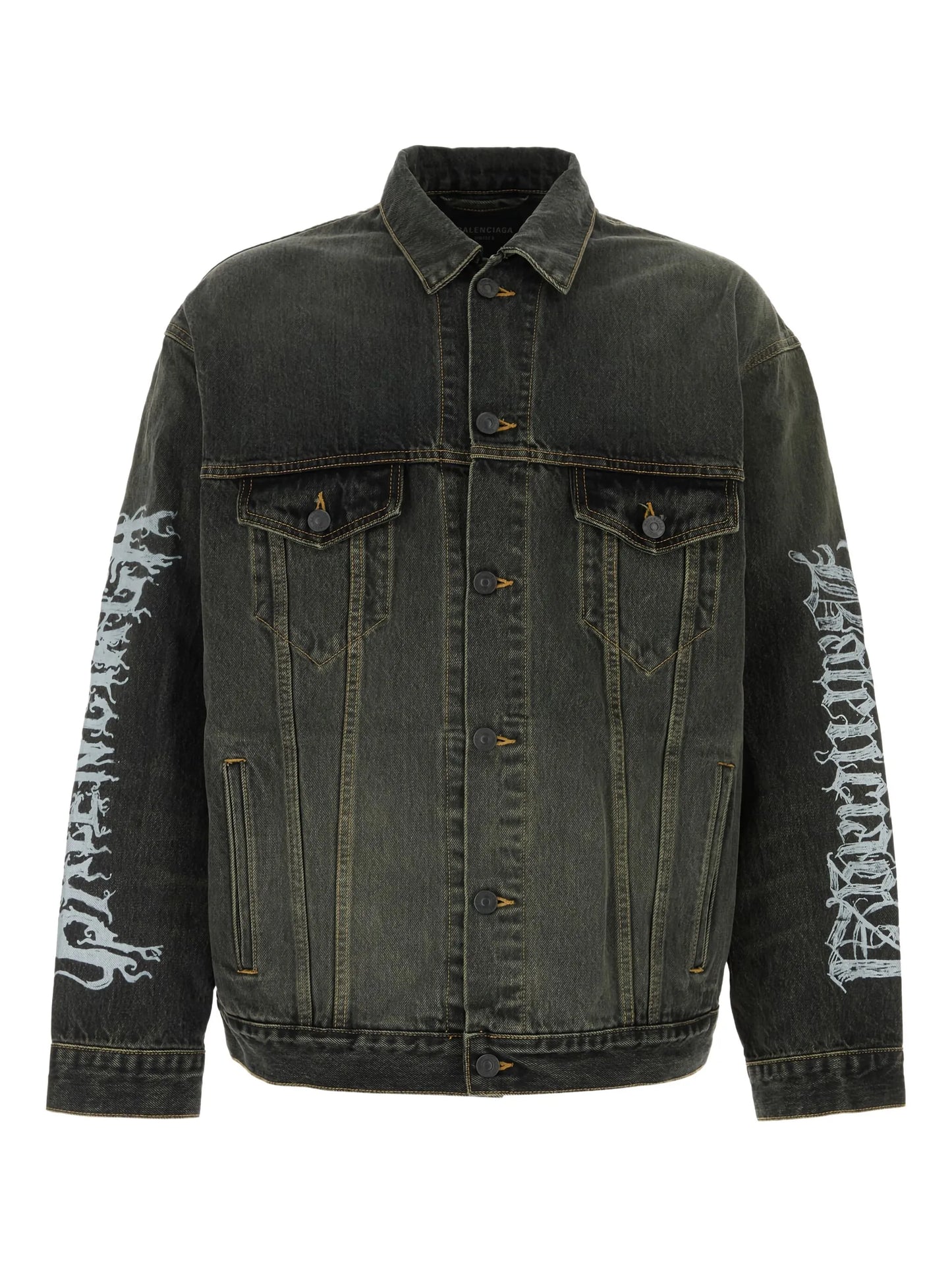 logo-print denim jacket