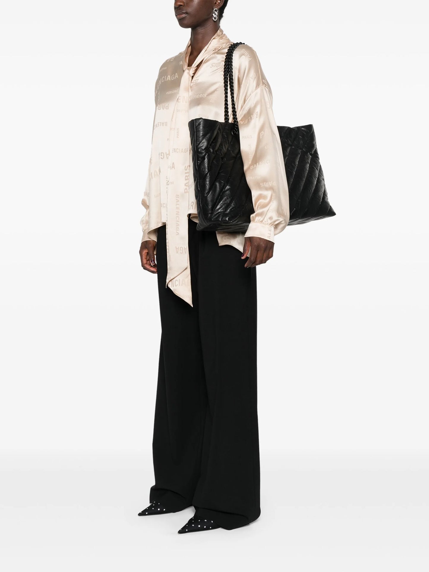 large Crush quilted tote bag