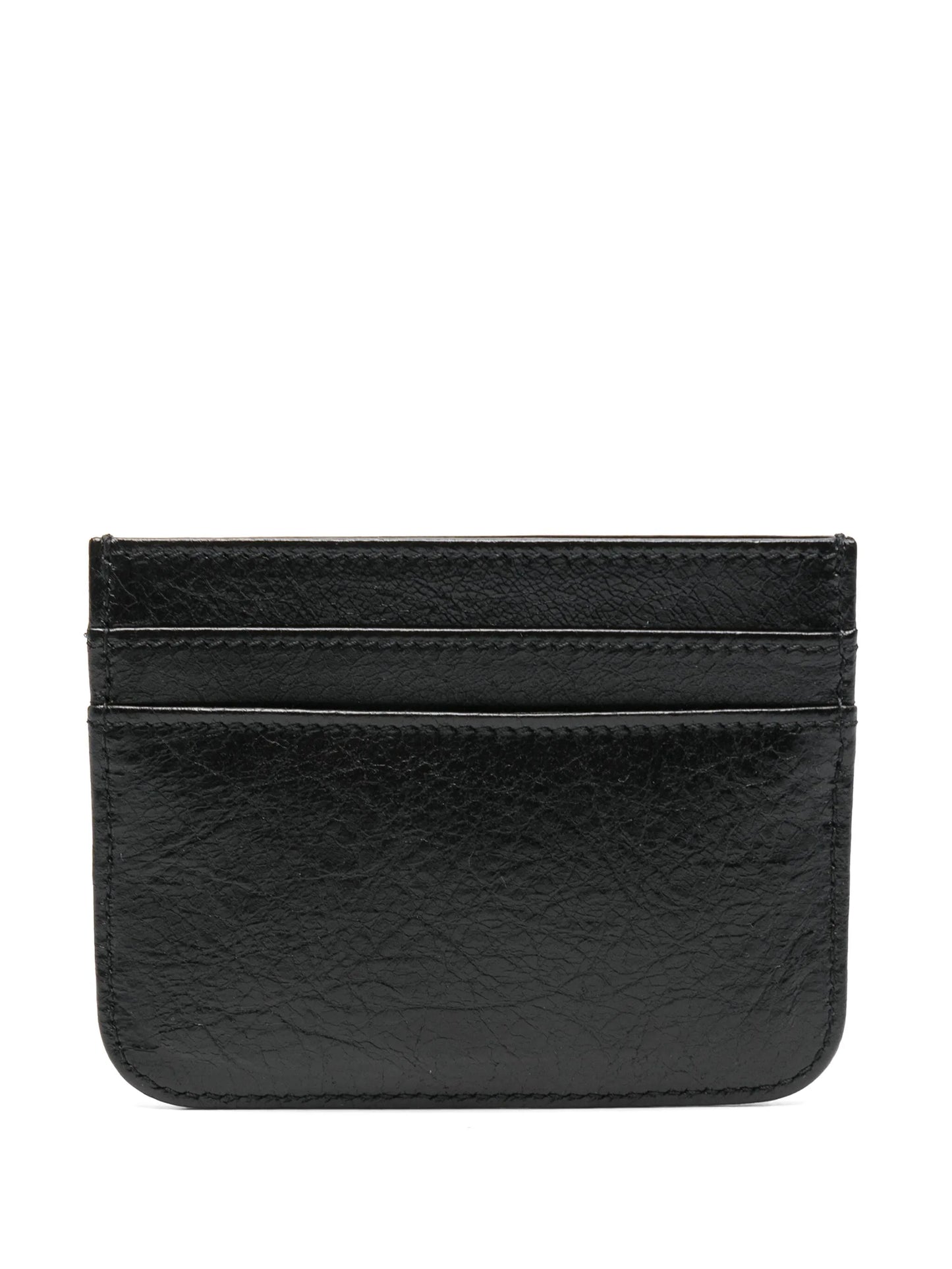 logo-plaque leather cardholder