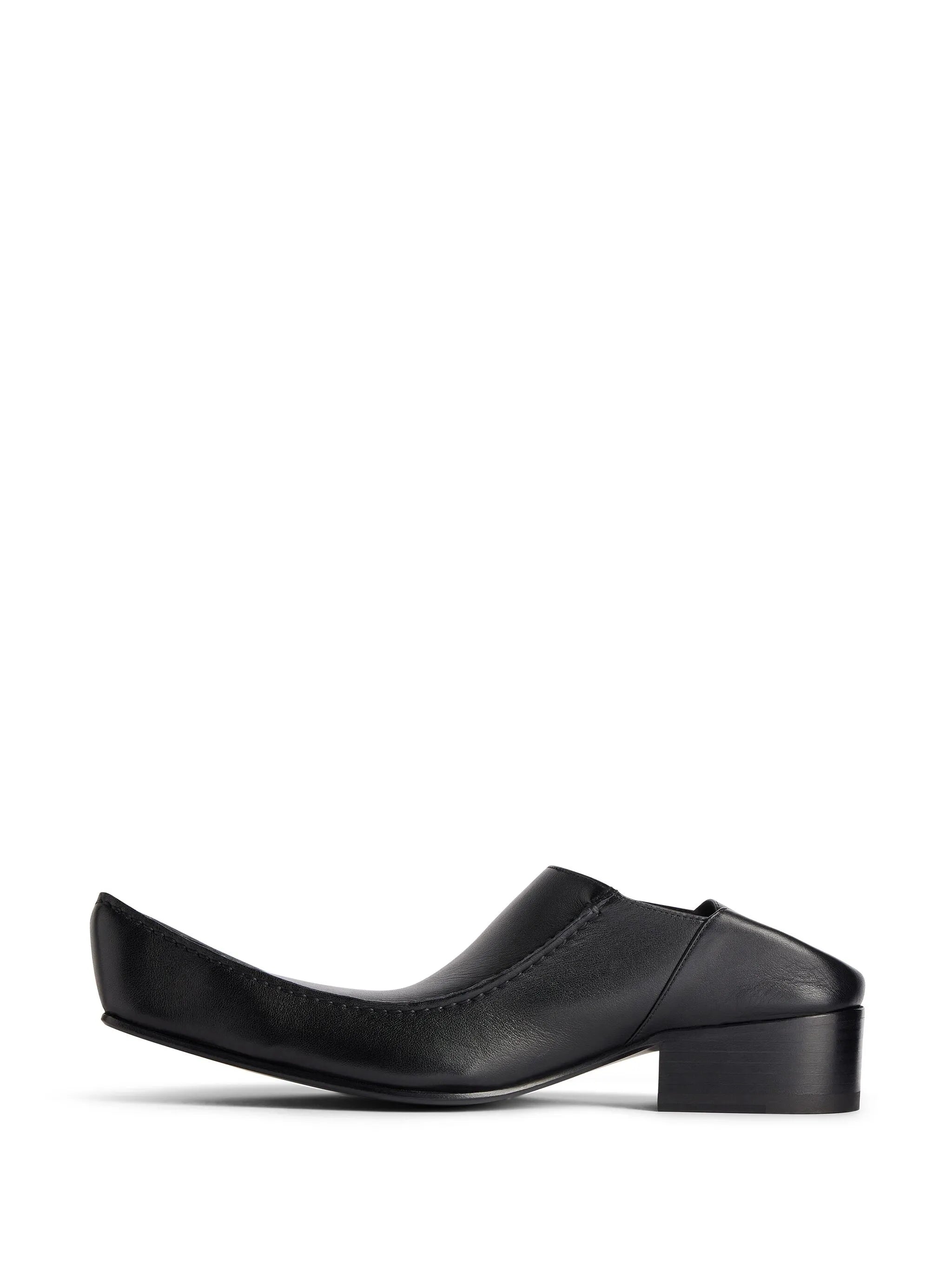 Romeo elongated-toe leather mules