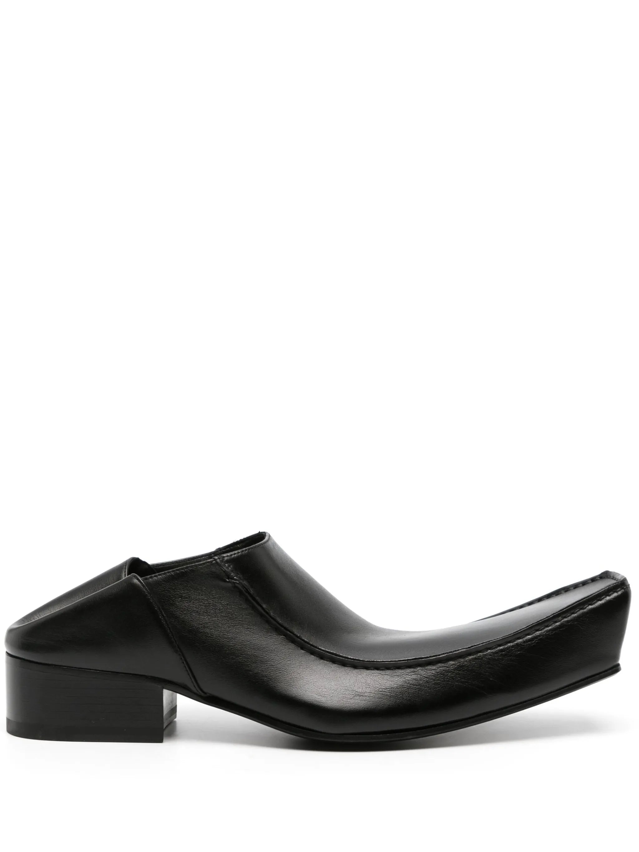 Romeo elongated-toe leather mules