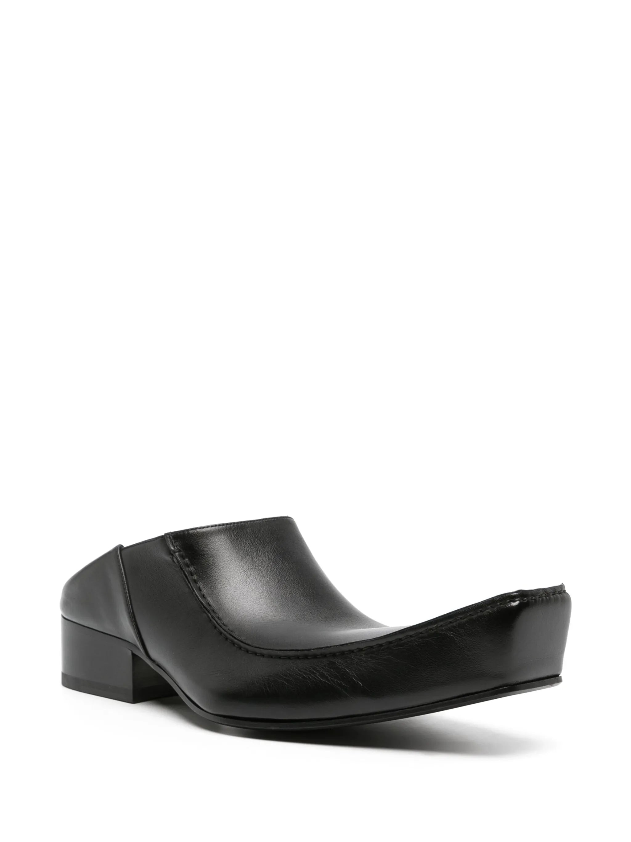 Romeo elongated-toe leather mules