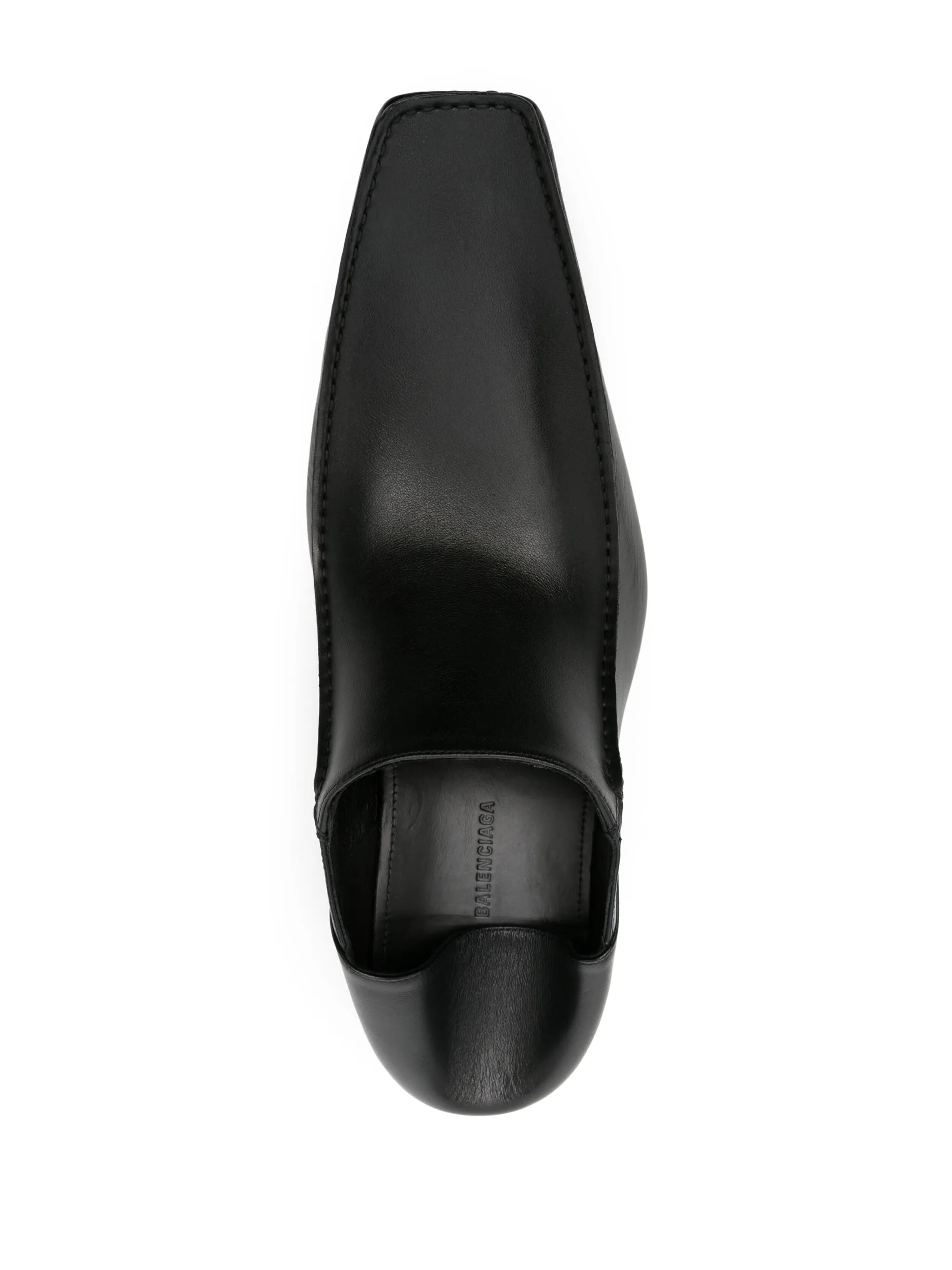 Romeo elongated-toe leather mules