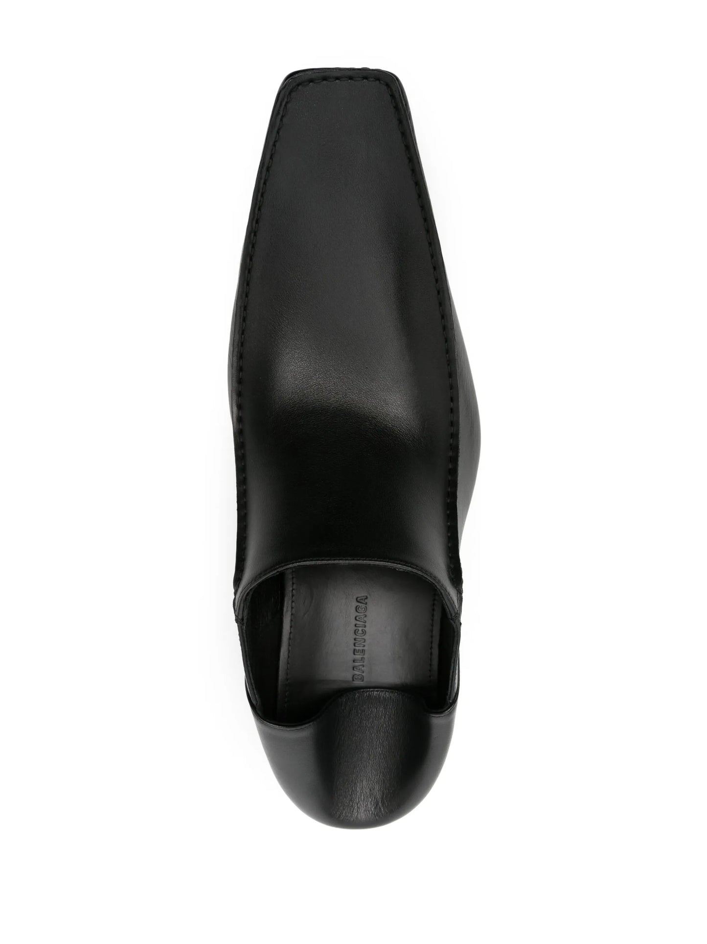 Romeo elongated-toe leather mules
