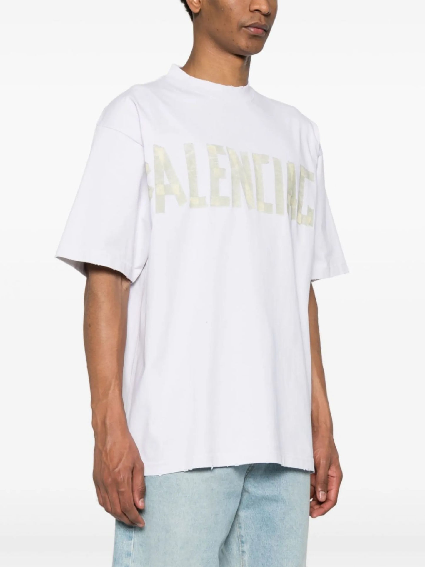 Tape Type cotton T-shirt