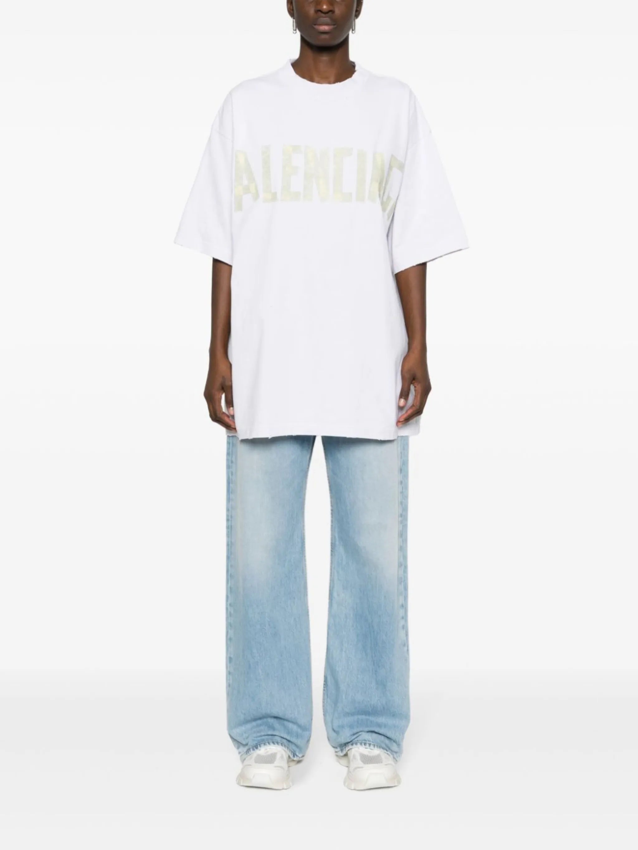Tape Type cotton T-shirt