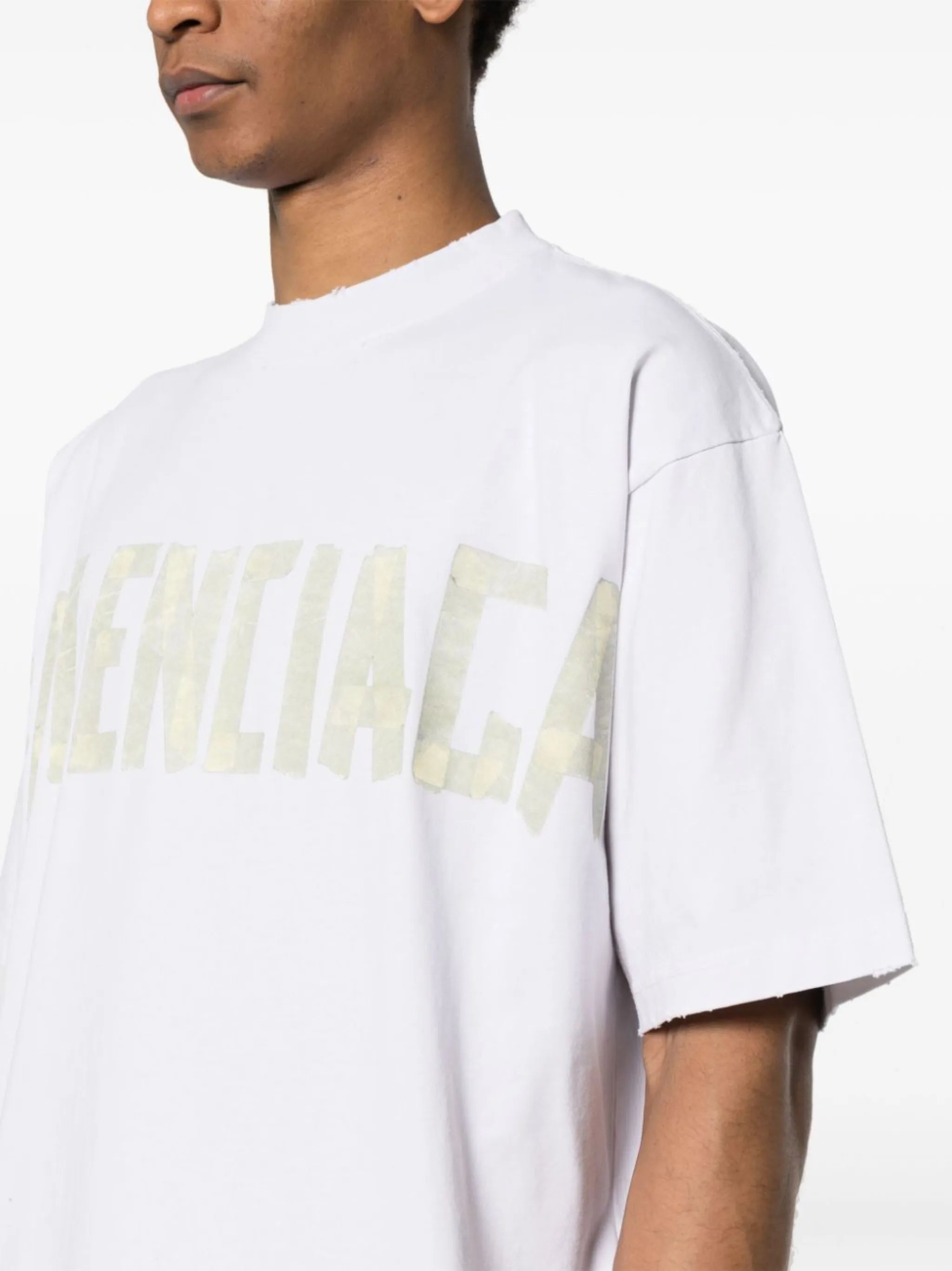 Tape Type cotton T-shirt