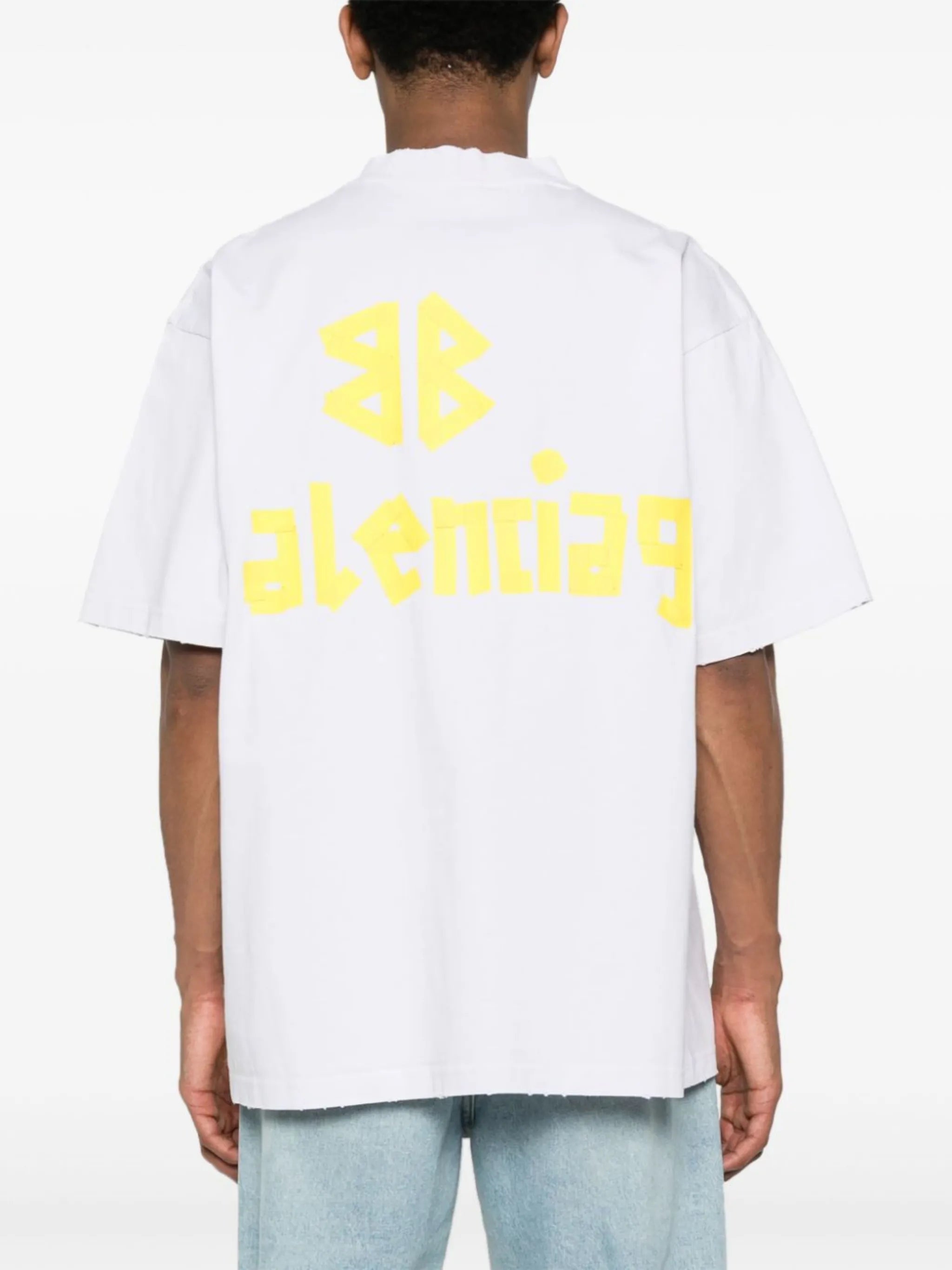 Tape Type cotton T-shirt