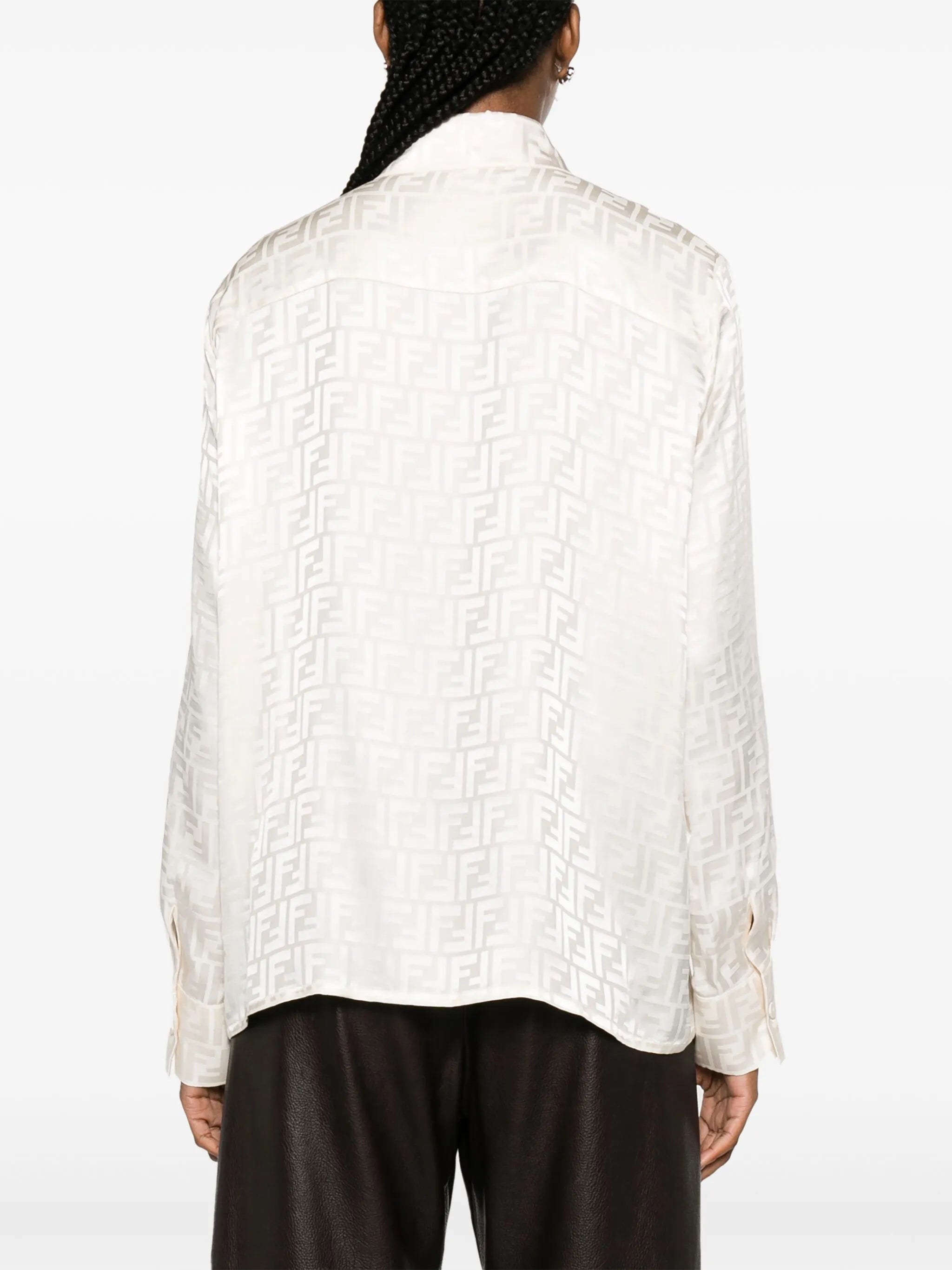 FF-jacquard silk shirt
