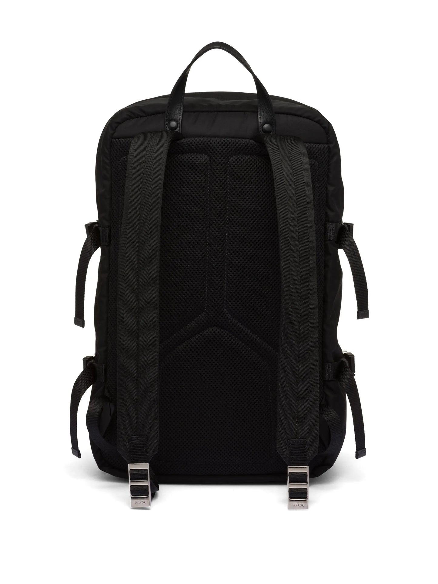 Re-Nylon and saffiano leather backpack