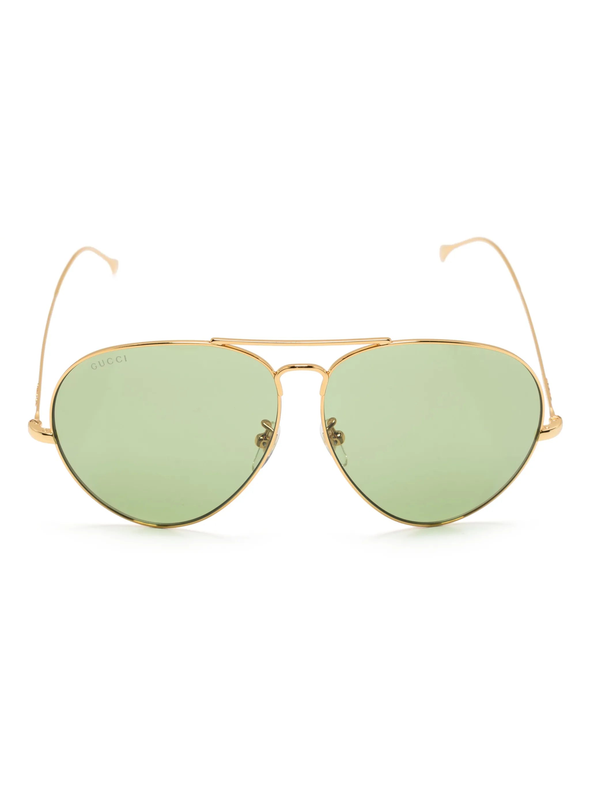 logo-lettering pilot-frame sunglasses