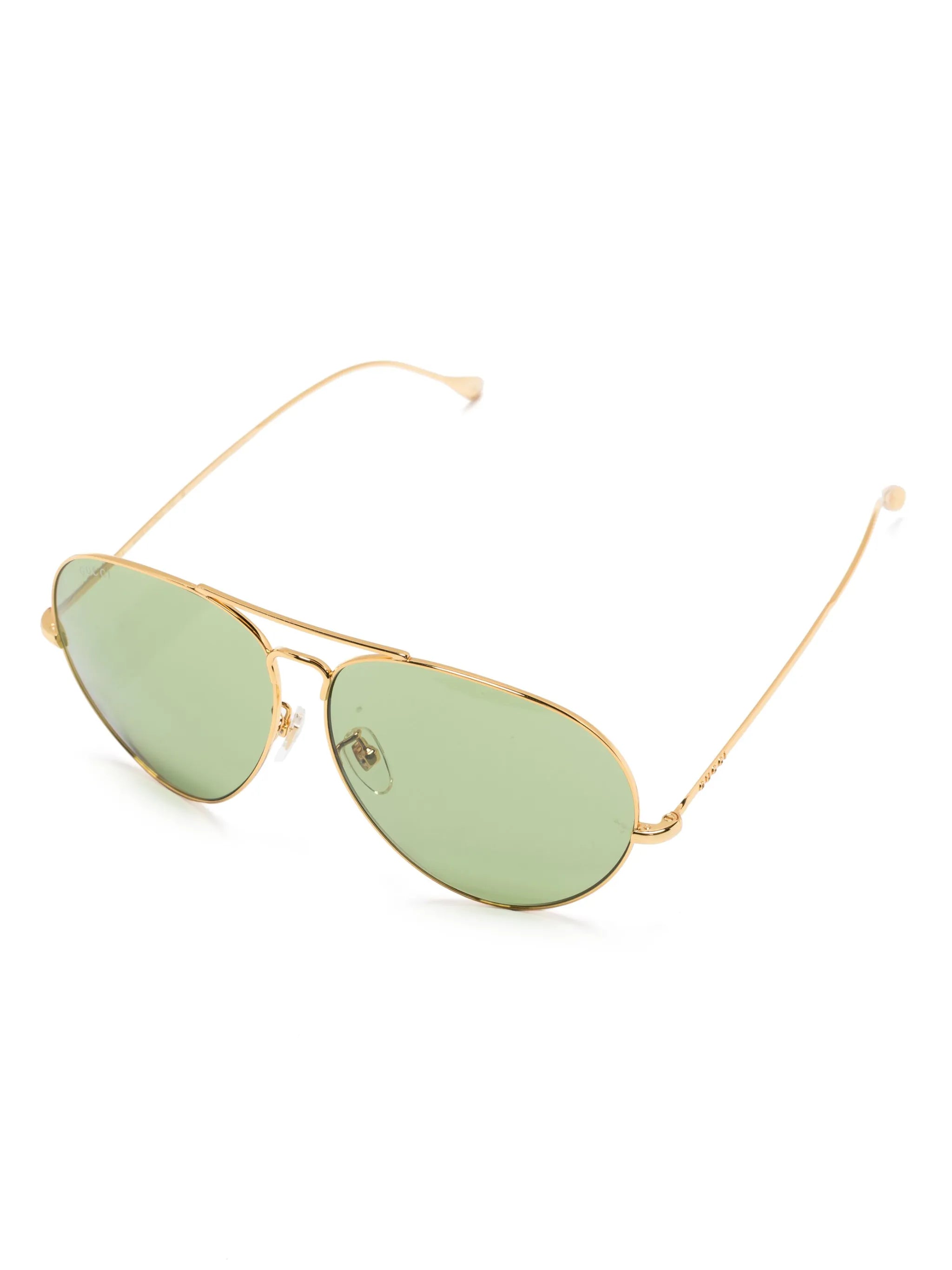 logo-lettering pilot-frame sunglasses