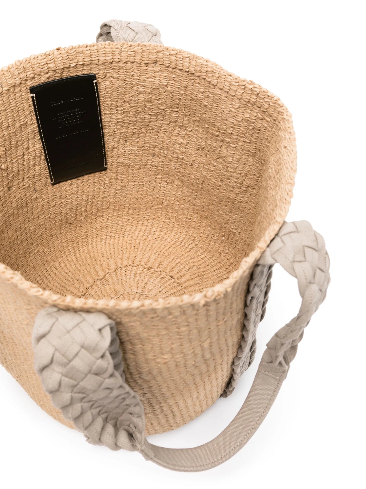 large Woody raffia tote bag