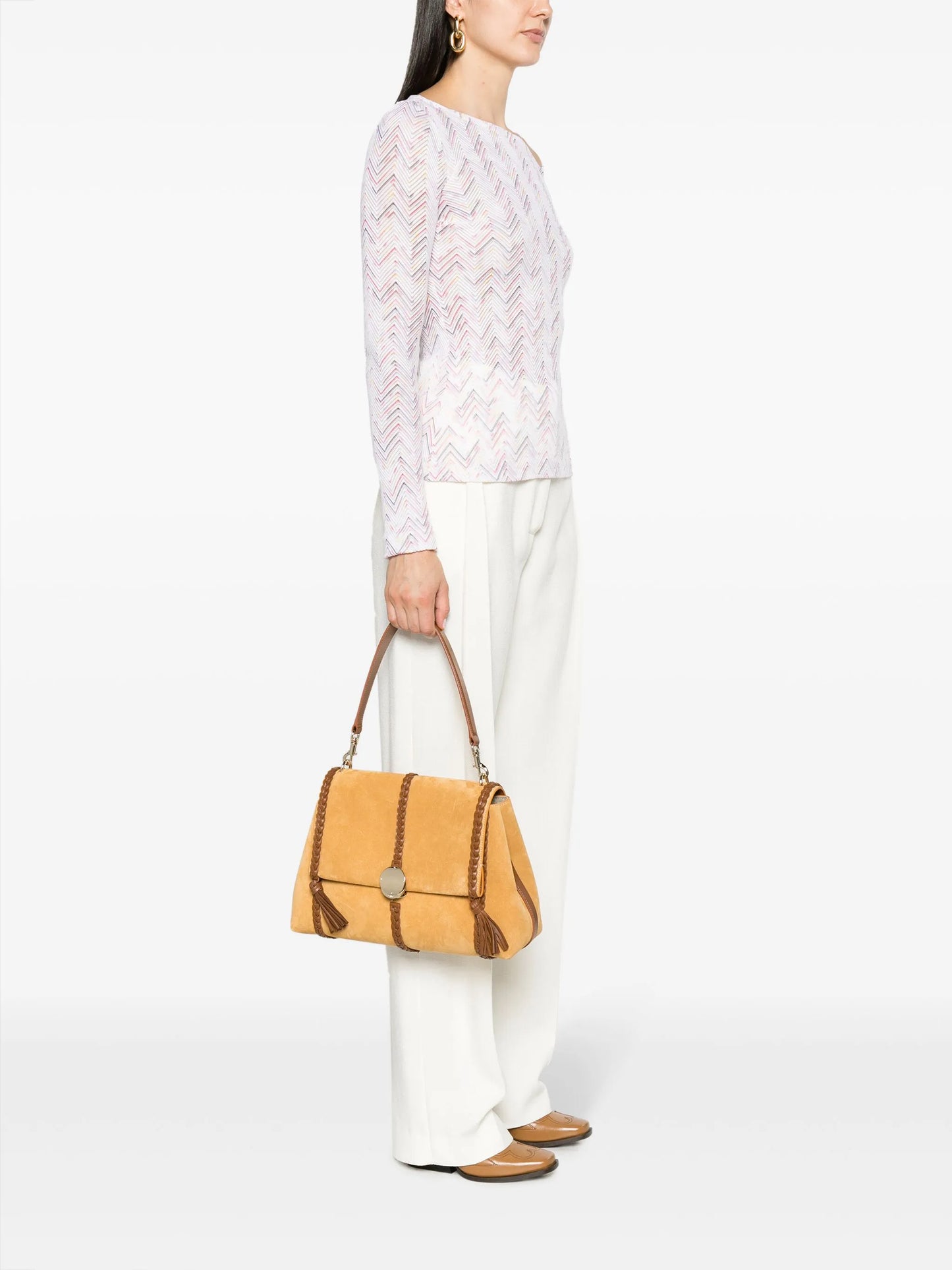 medium Penelope suede shoulder bag