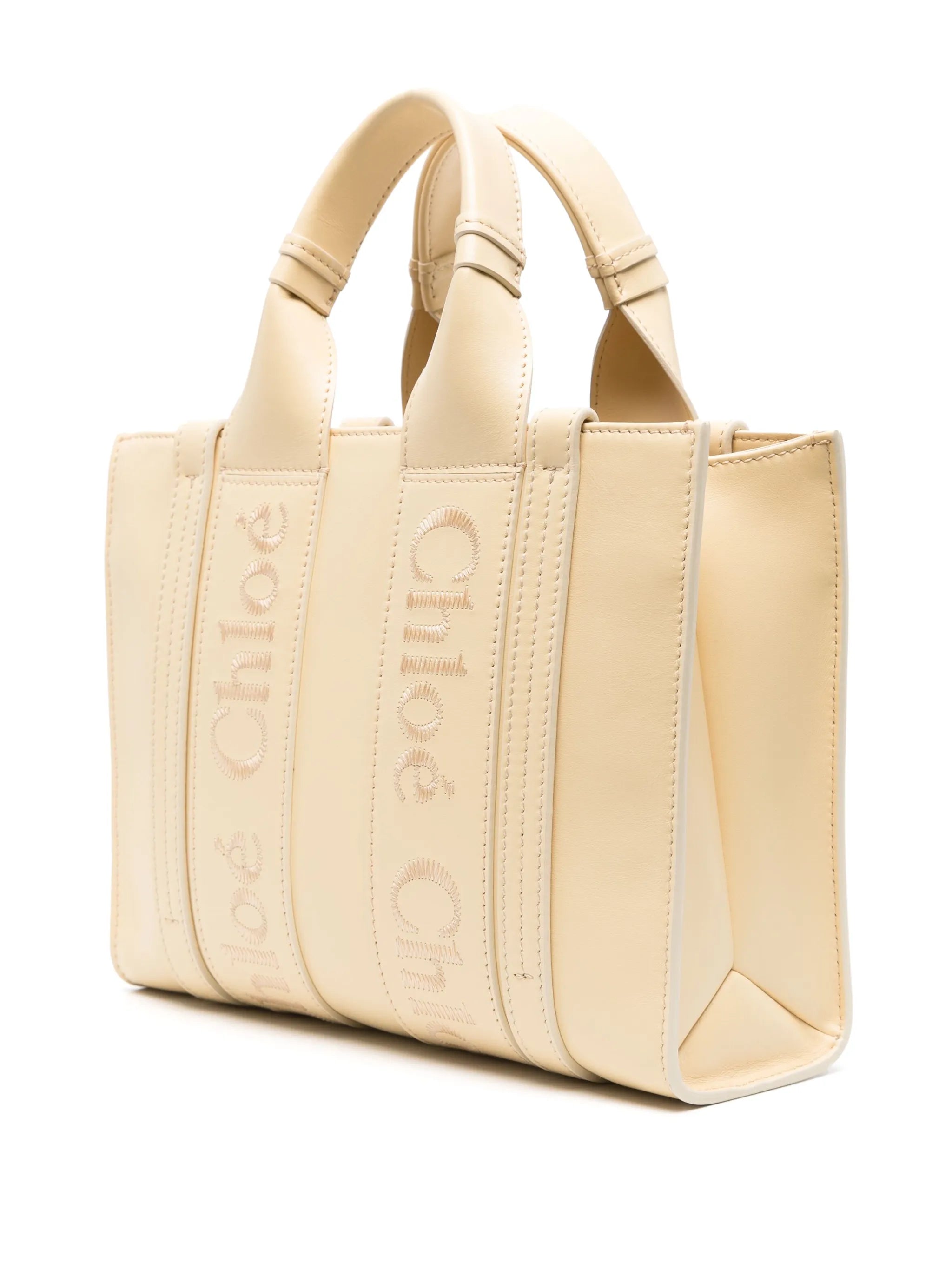 small Woody leather tote bag