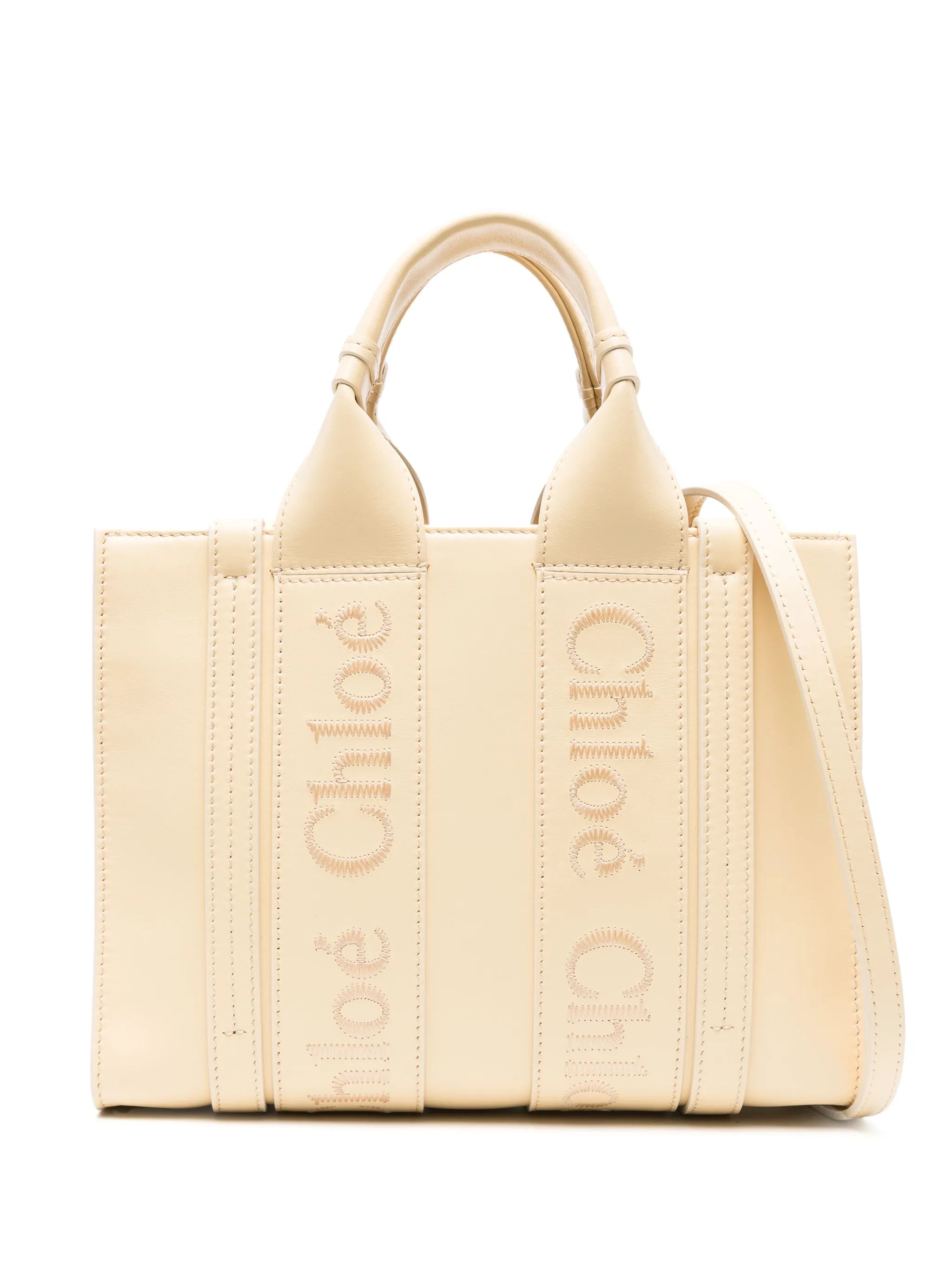 small Woody leather tote bag