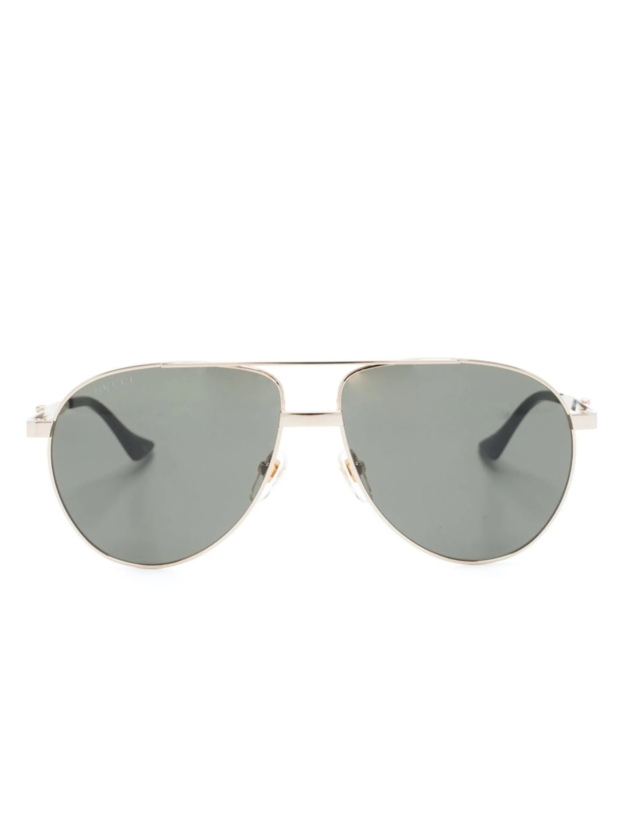 Web-detail pilot-frame sunglasses