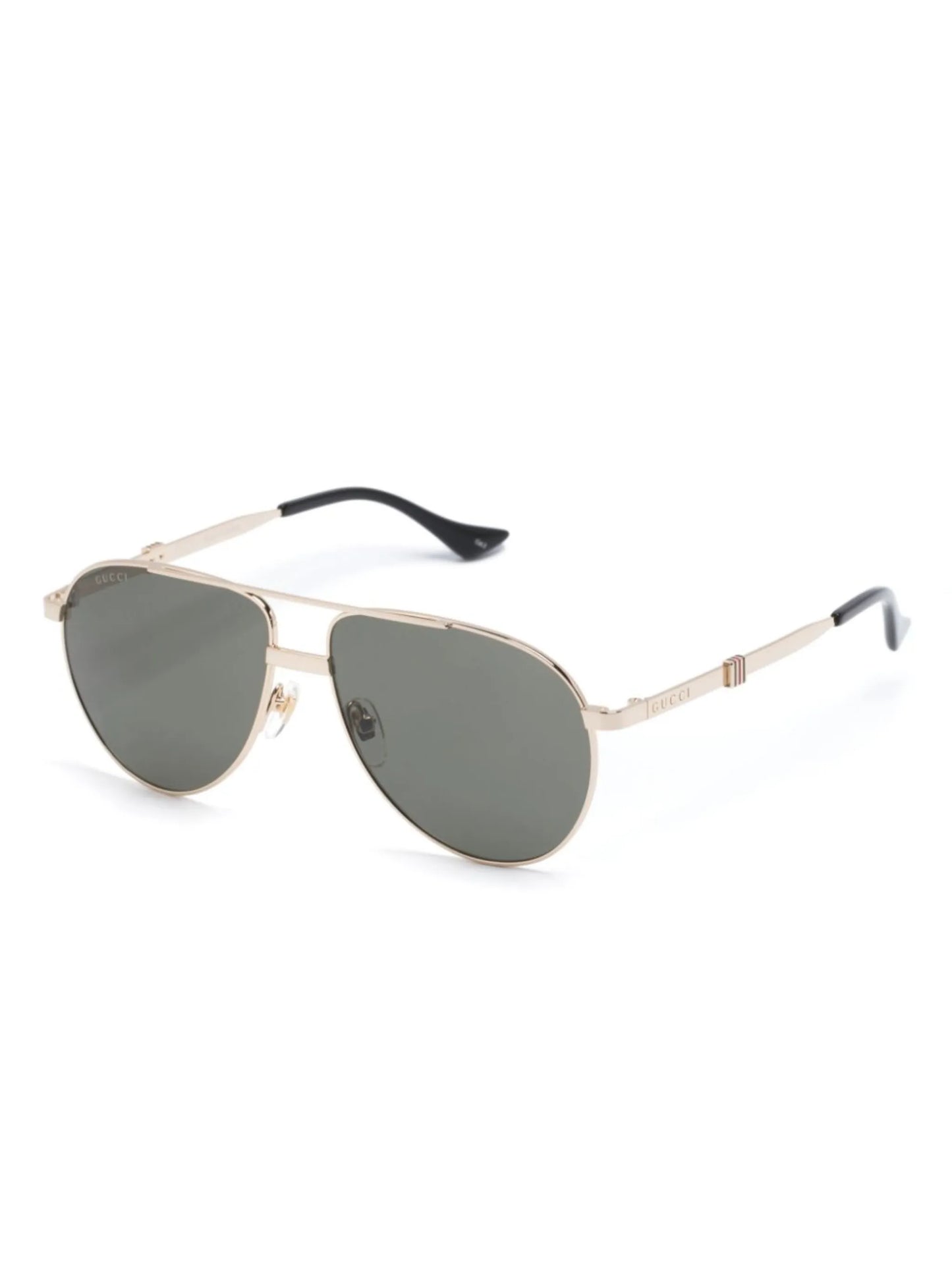 Web-detail pilot-frame sunglasses