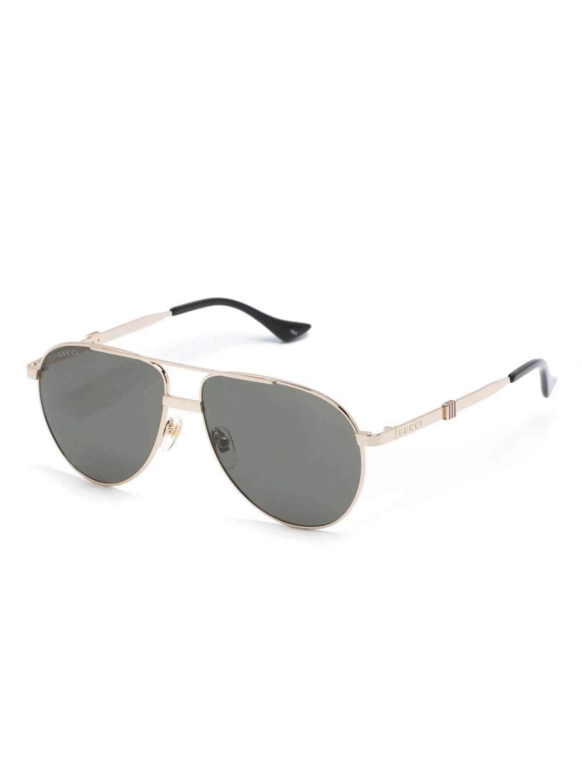 Web-detail pilot-frame sunglasses
