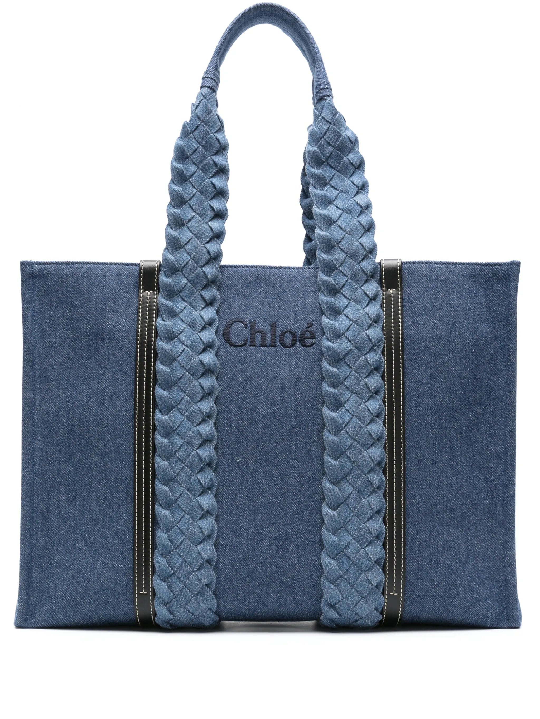 large Woody denim tote bag