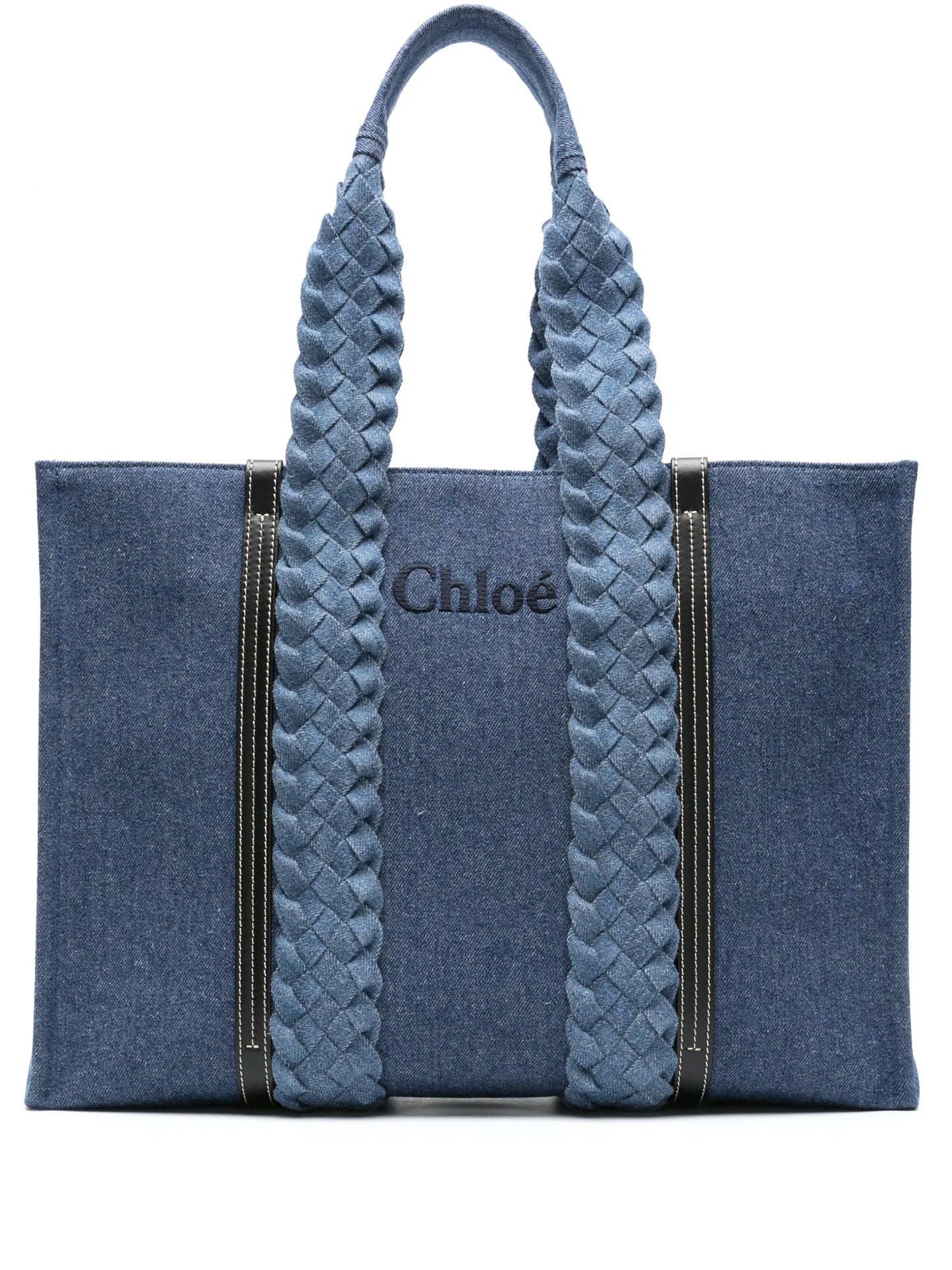 large Woody denim tote bag