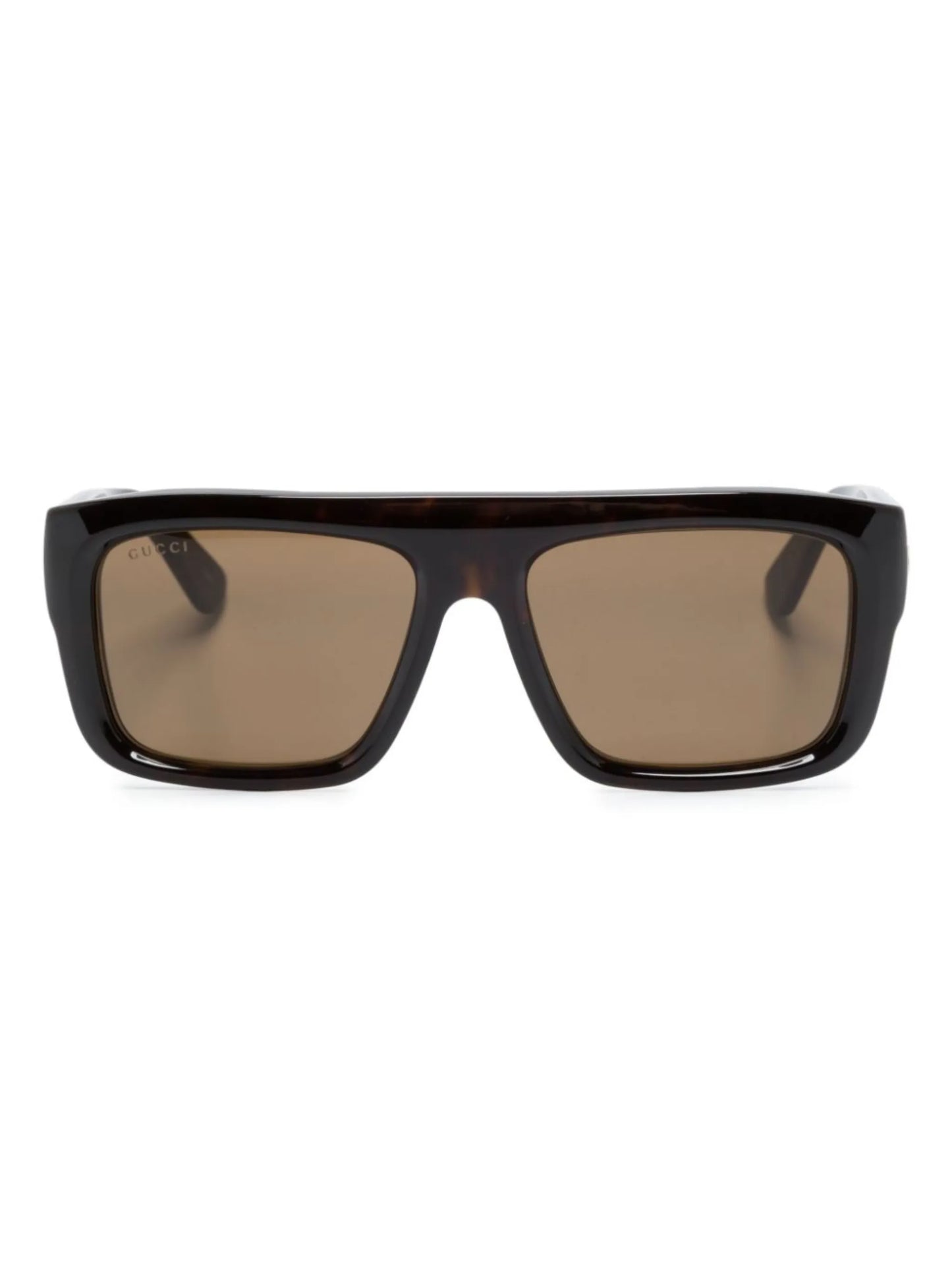 logo-engraved rectangle-frame sunglasses