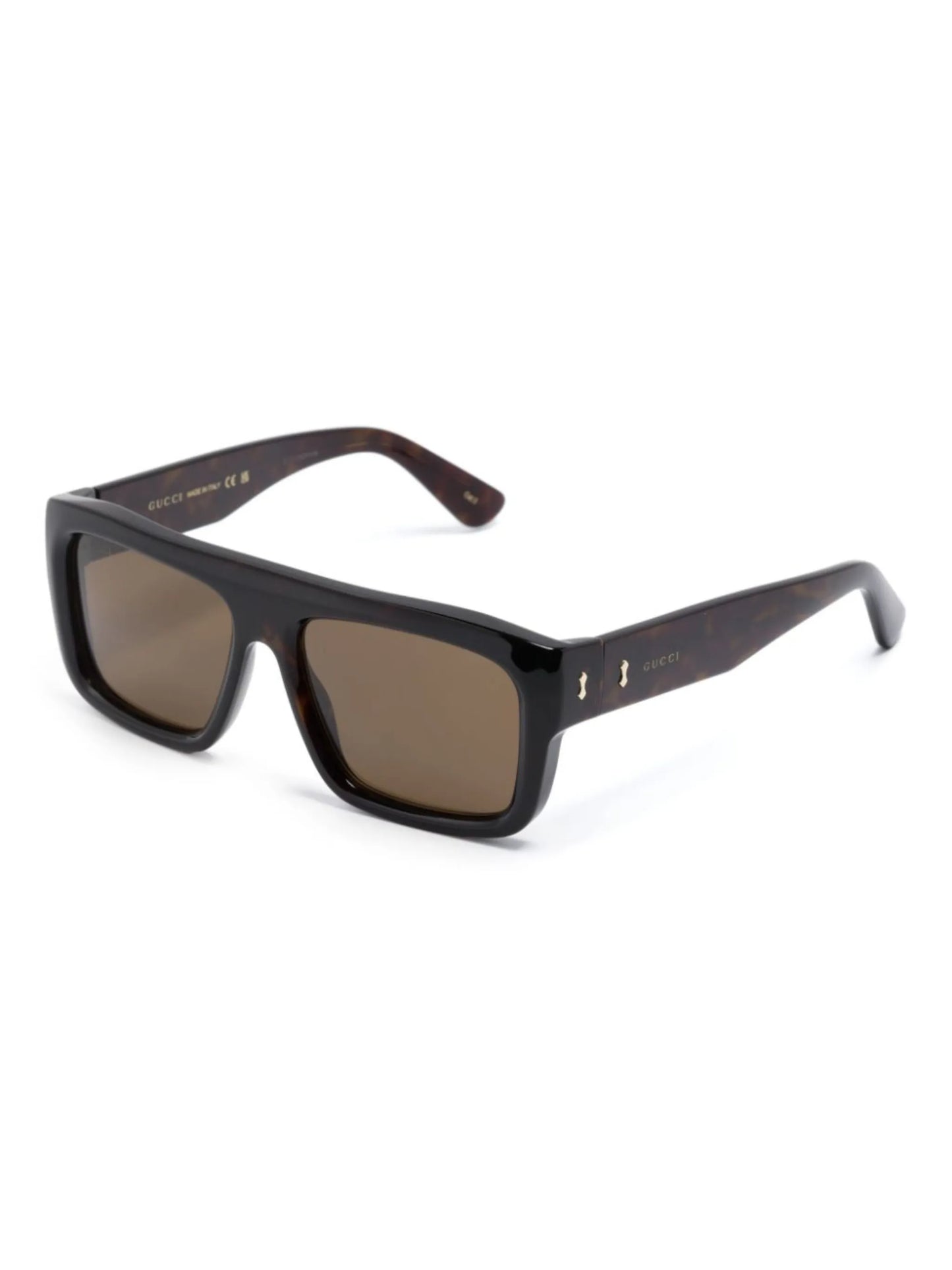 logo-engraved rectangle-frame sunglasses