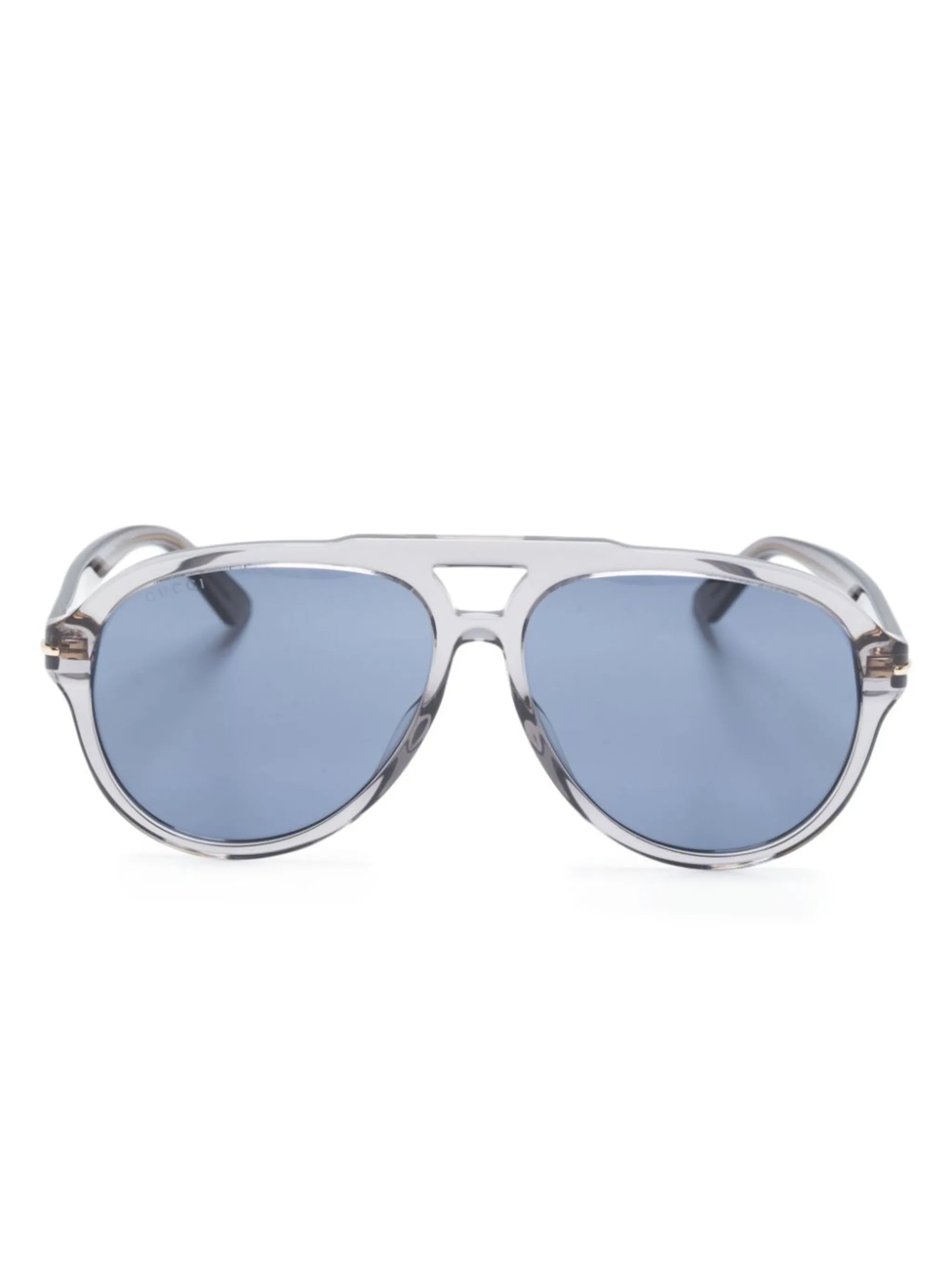 logo-print oversize-frame sunglasses