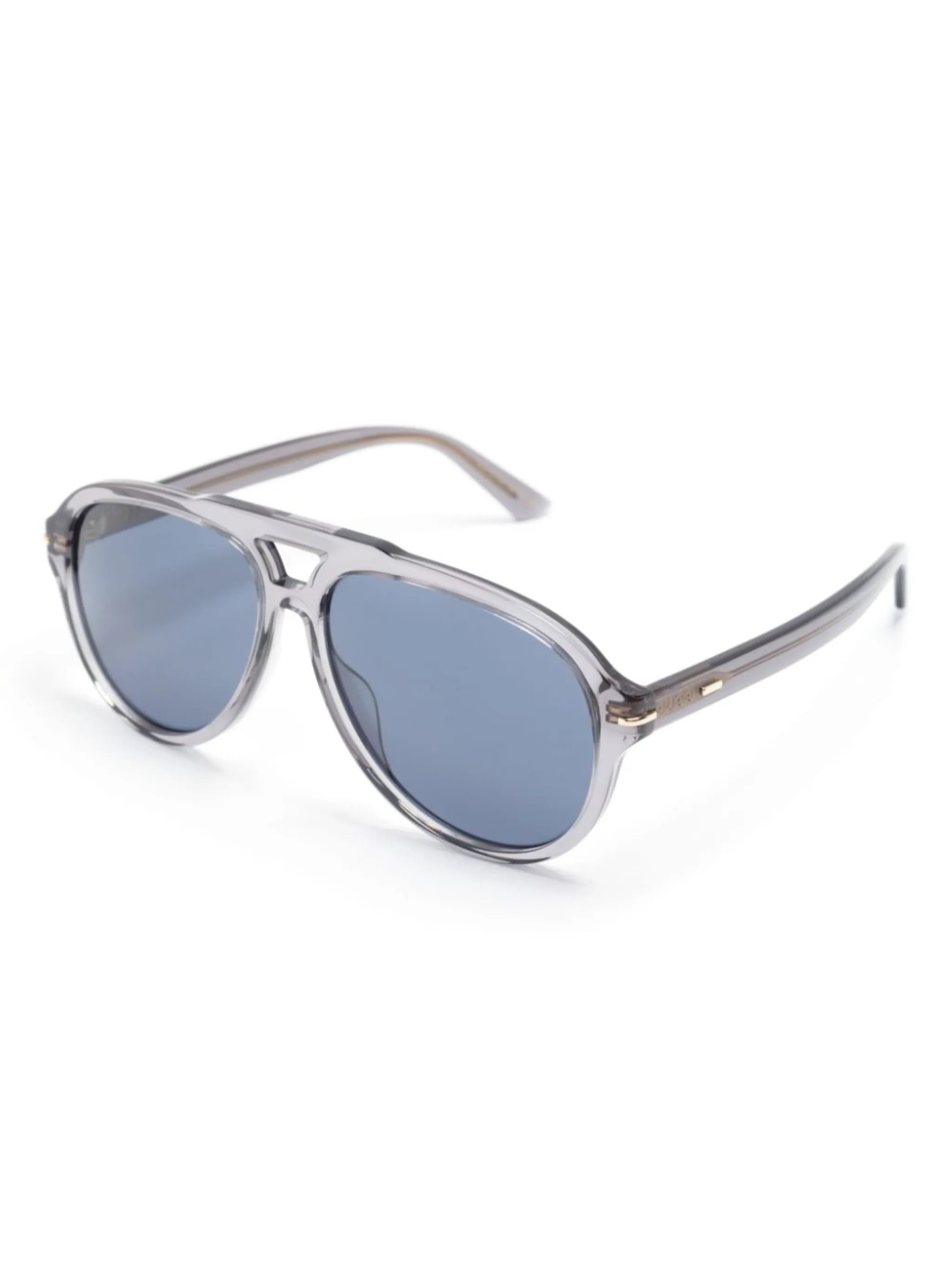 logo-print oversize-frame sunglasses