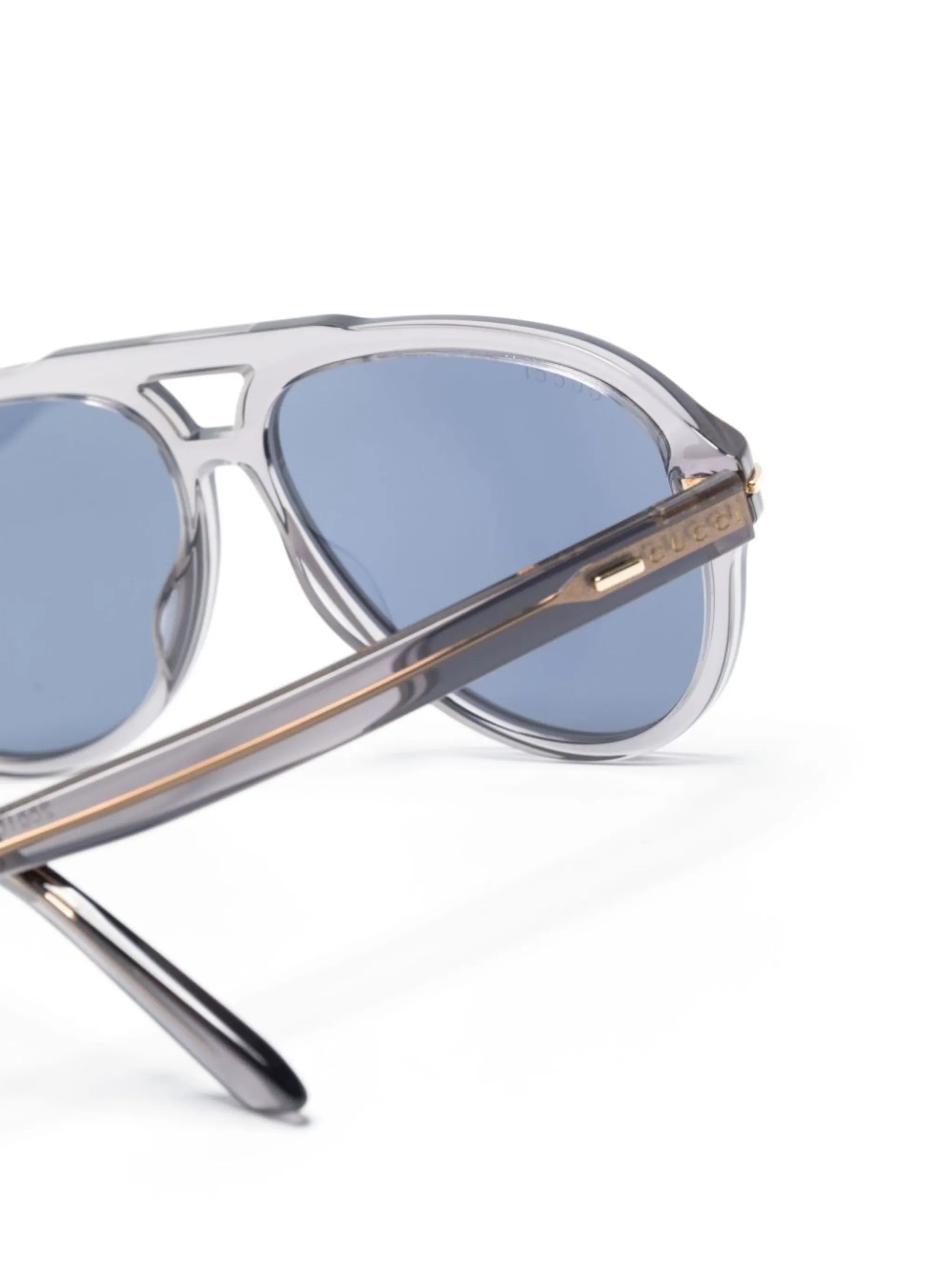 logo-print oversize-frame sunglasses