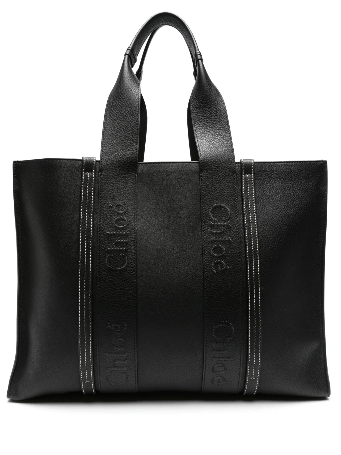 large Woody leather tote bag