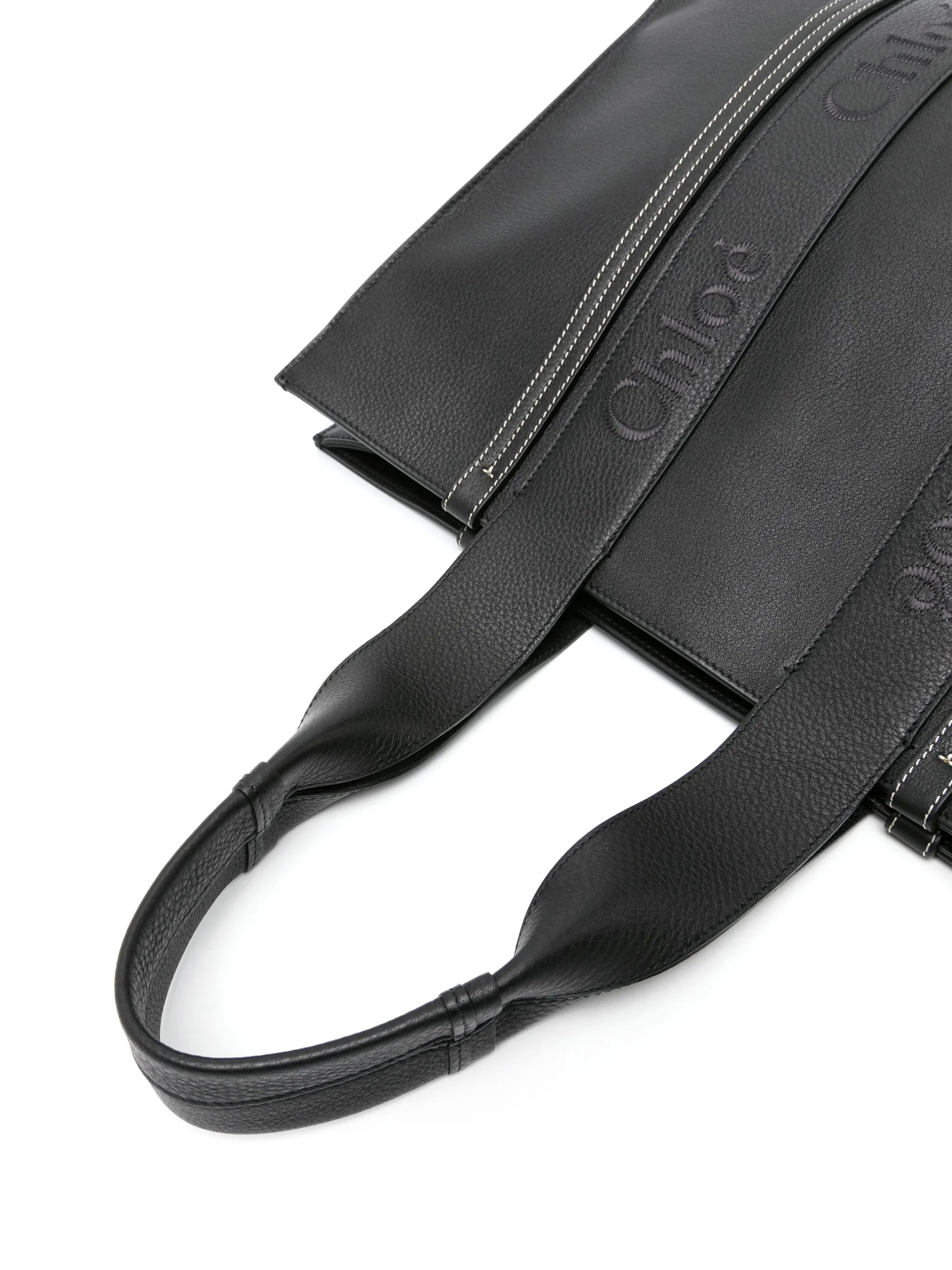 large Woody leather tote bag