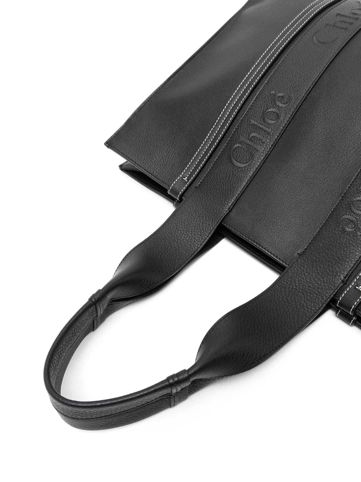 large Woody leather tote bag
