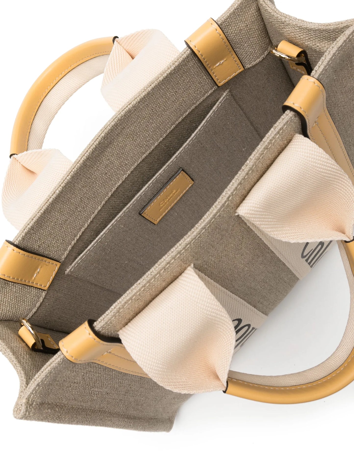 small Woody panelled leather bag