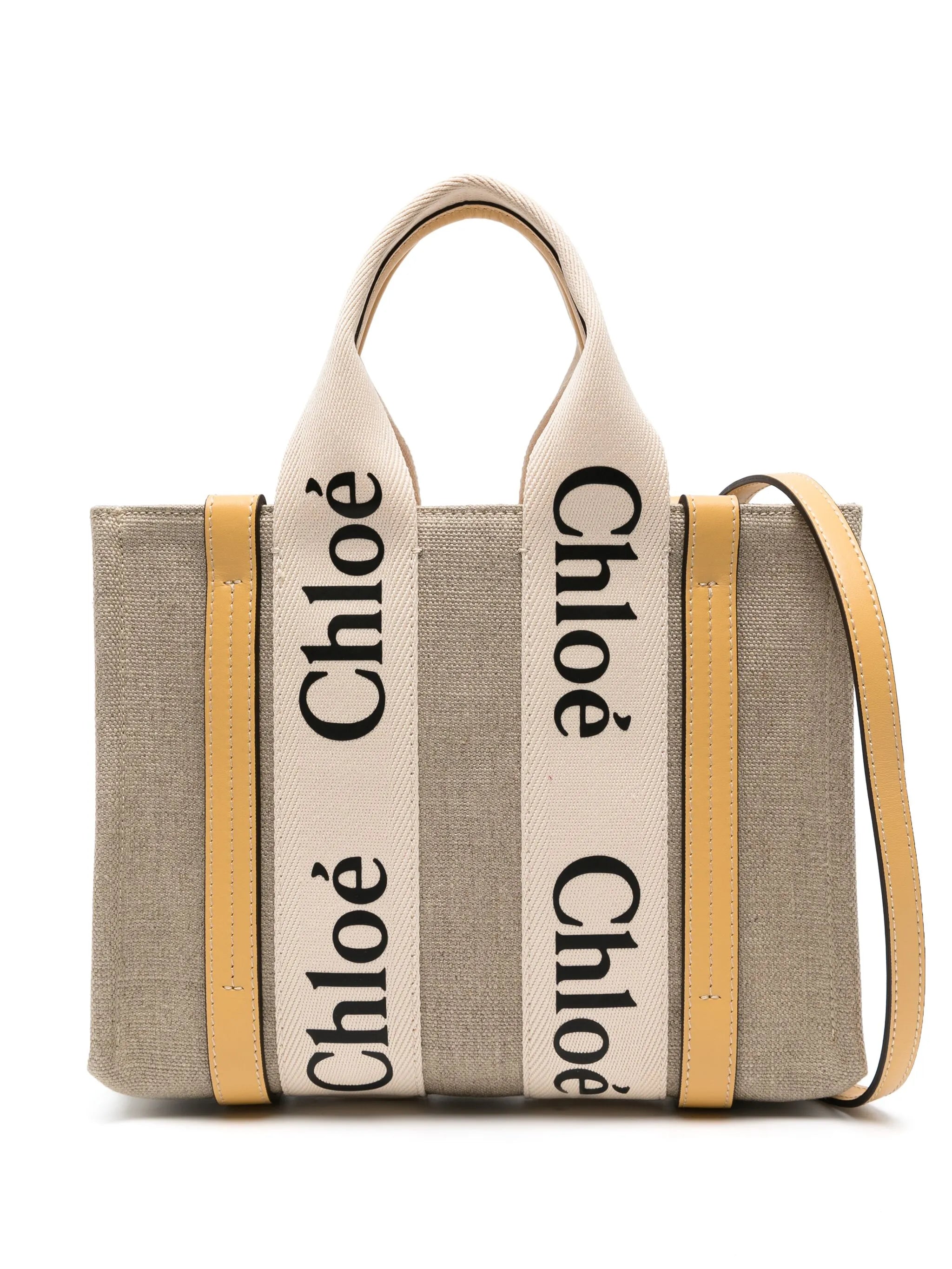 small Woody panelled leather bag