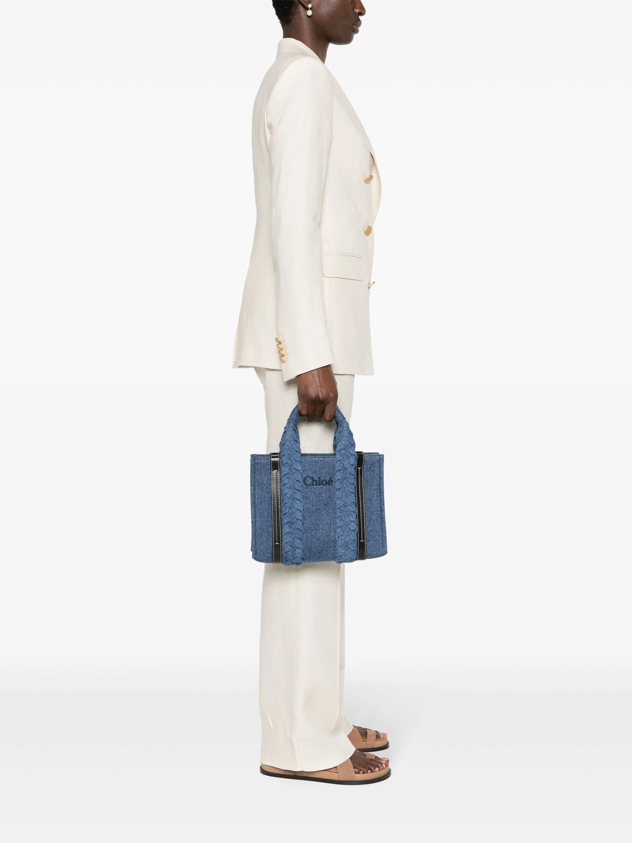 small Woody denim tote bag