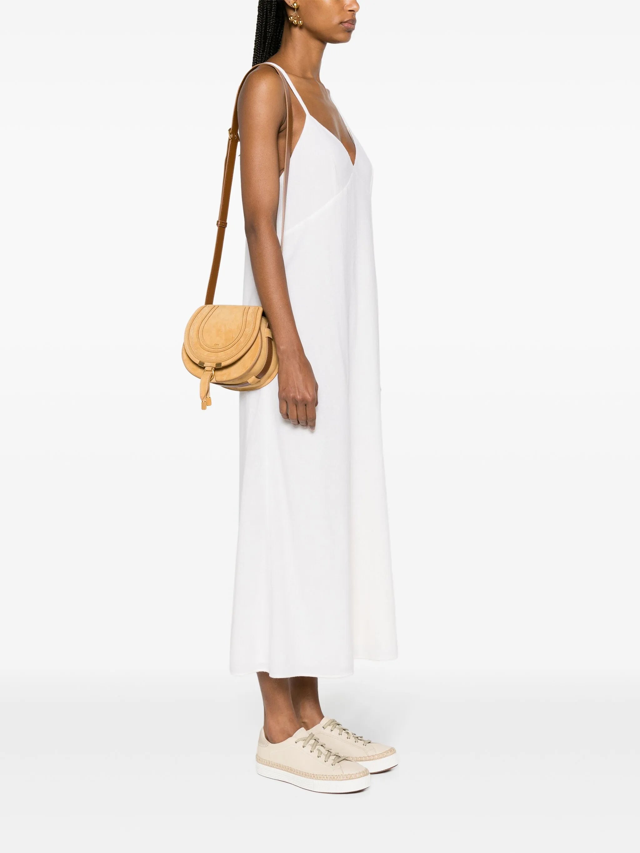 small Marcie suede crossbody bag