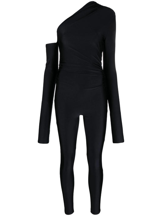 asymmetric off-shoulder jumpsuit